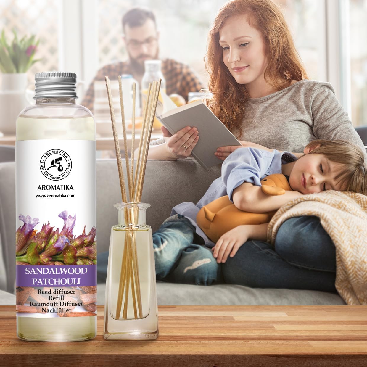 Sandalwood Patchouli Reed Diffuser Refill 64 FL Oz