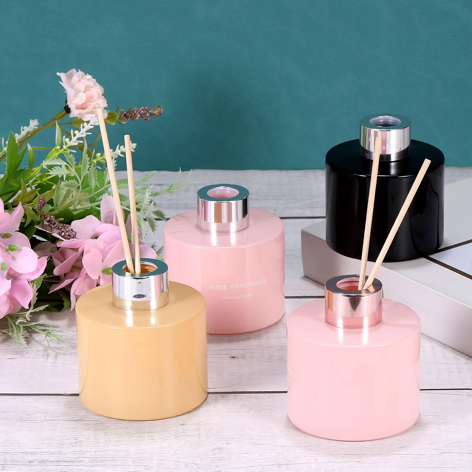 HARFINGTON 140ml Refillable Diffuser Bottle with Silver Cap