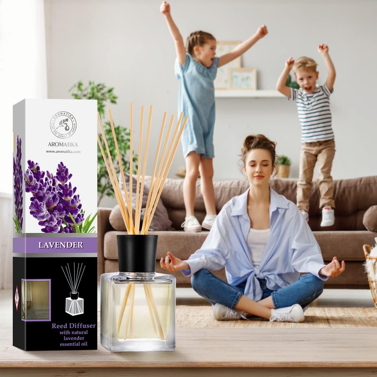 Lavender Reed Diffuser Set - 68 Fl Oz Natural Aroma