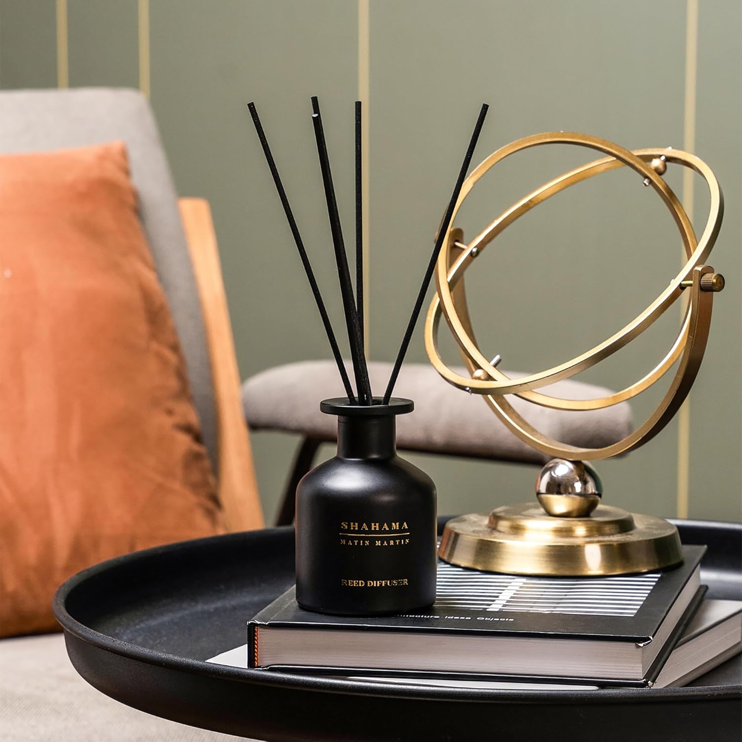 MATIN MARTIN Shahama Reed Diffuser 5 oz - Saffron Apple Aromatherapy
