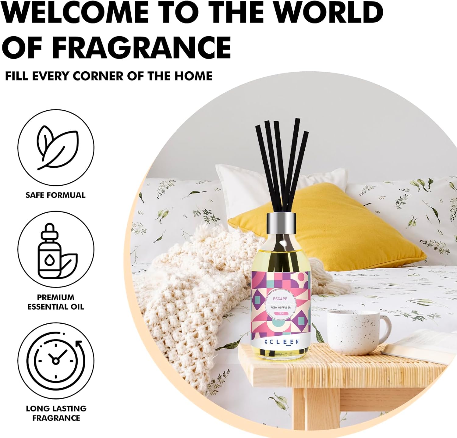 Escape Reed Diffuser Set with 6 Sticks