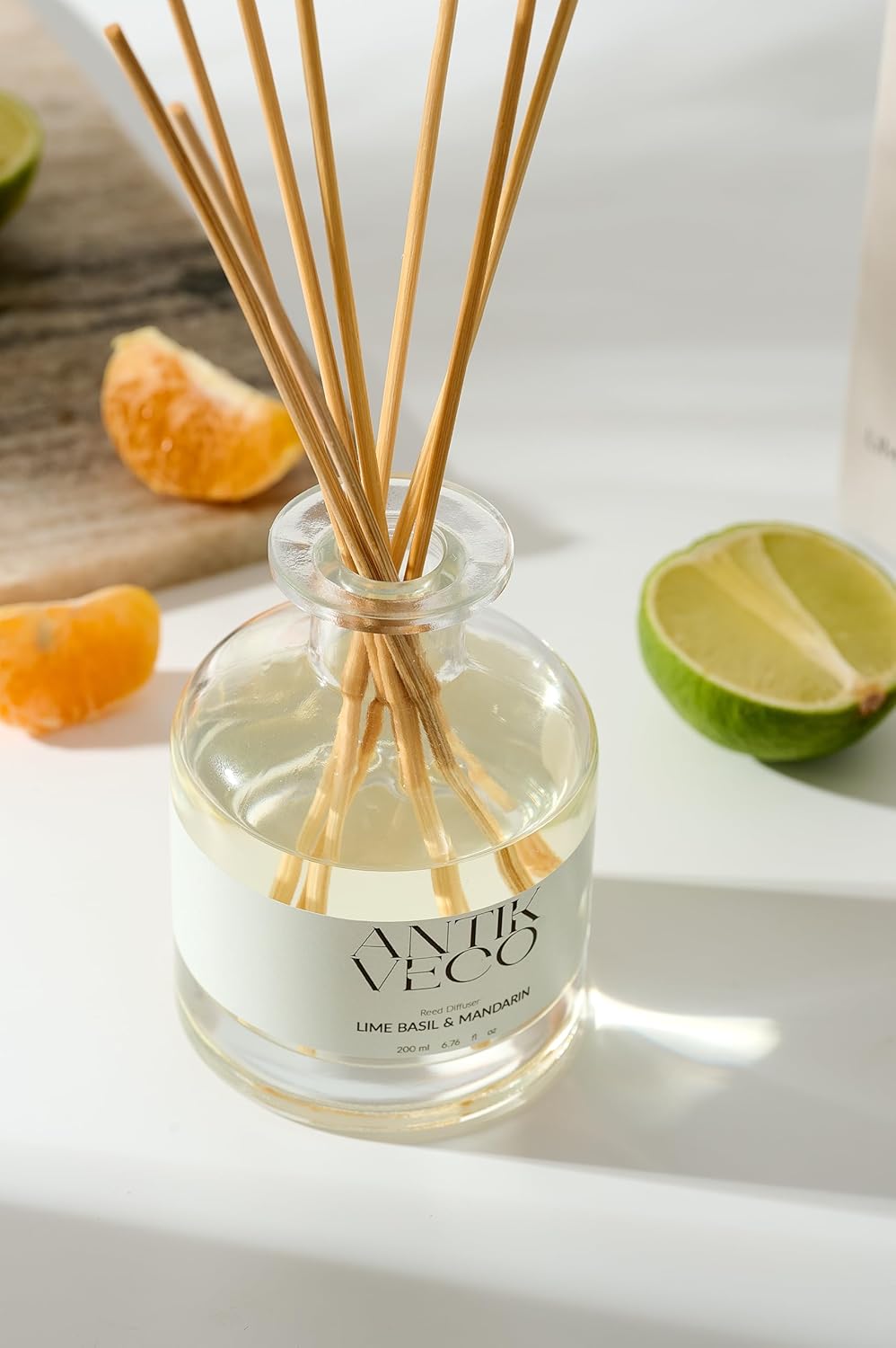 Lime Basil Mandarin Reed Diffuser Set - 67 Fl Oz - 8 Rattan Sticks