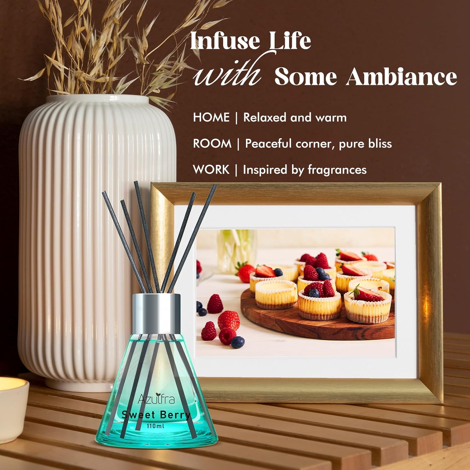 Azulfra Berry Reed Diffuser Set 34 oz