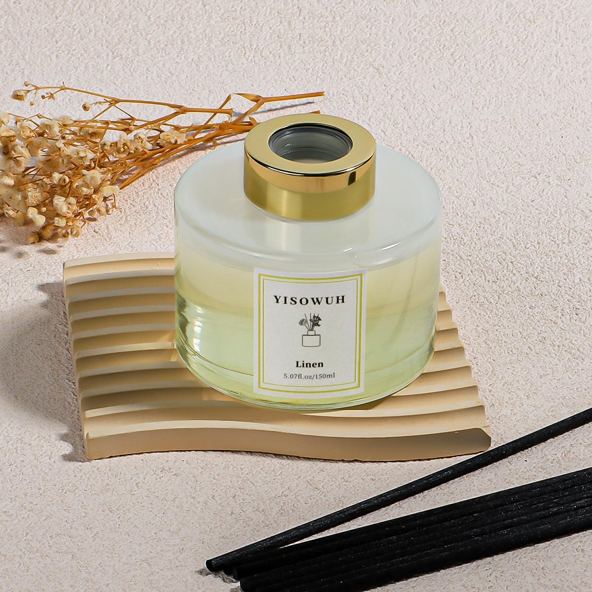 Linen Scent Reed Diffuser Set with 8 Sticks