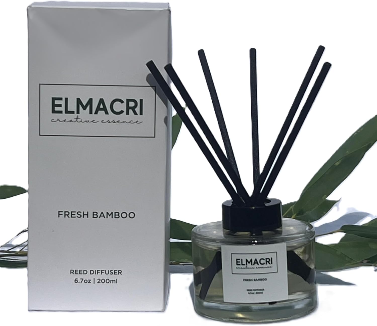 ELMACRI Fresh Bamboo Reed Diffuser Set 200ml