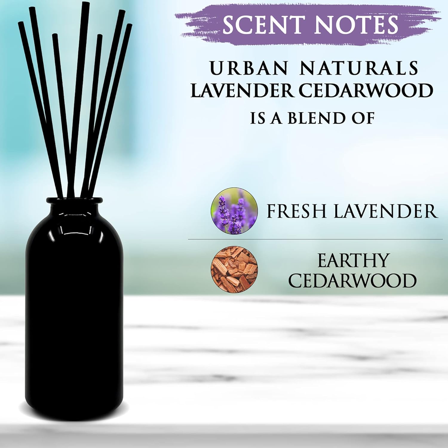 Urban Naturals Lavender Cedarwood Reed Diffuser Set
