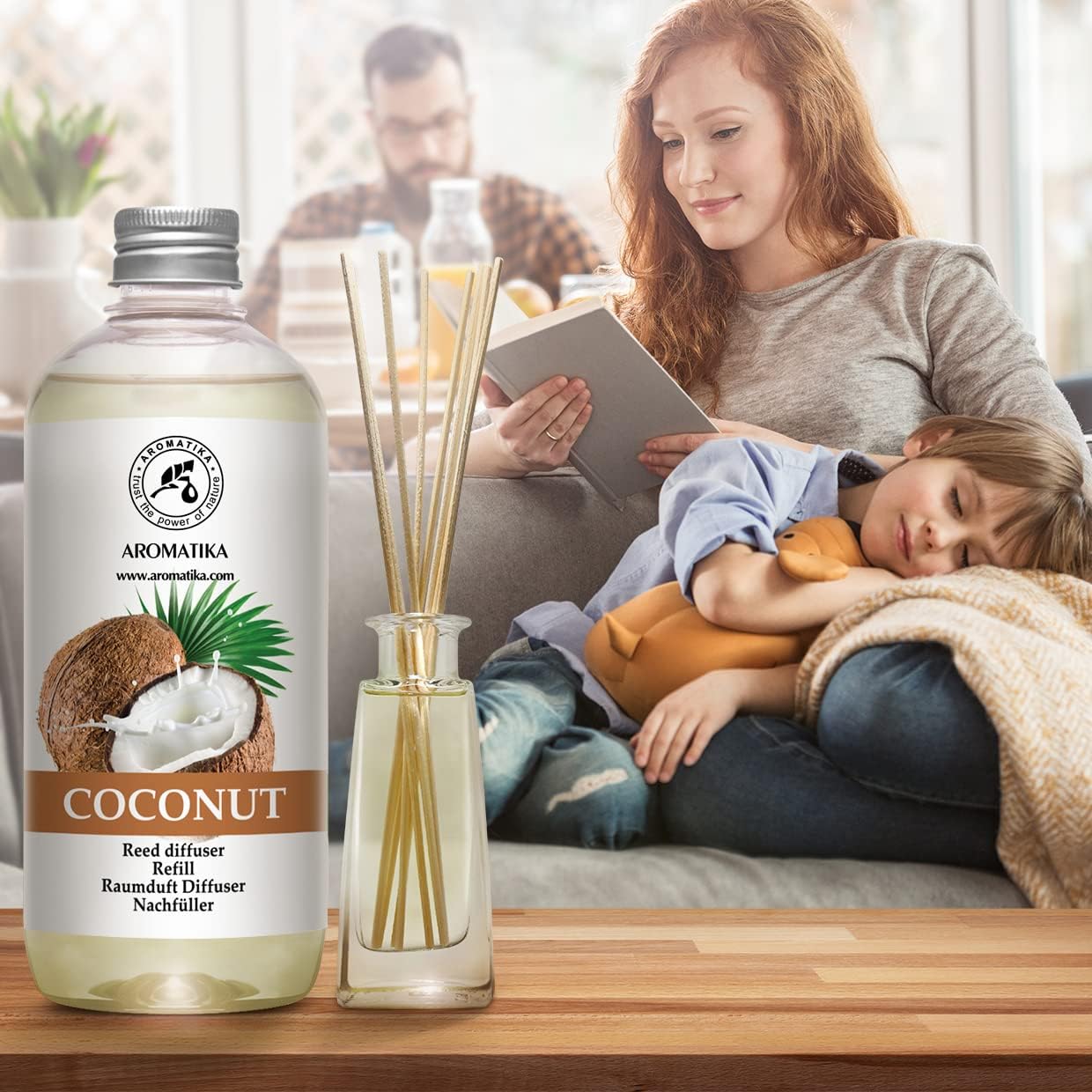 Coconut Reed Diffuser Refill 17 Fl Oz - Natural Home Fragrance