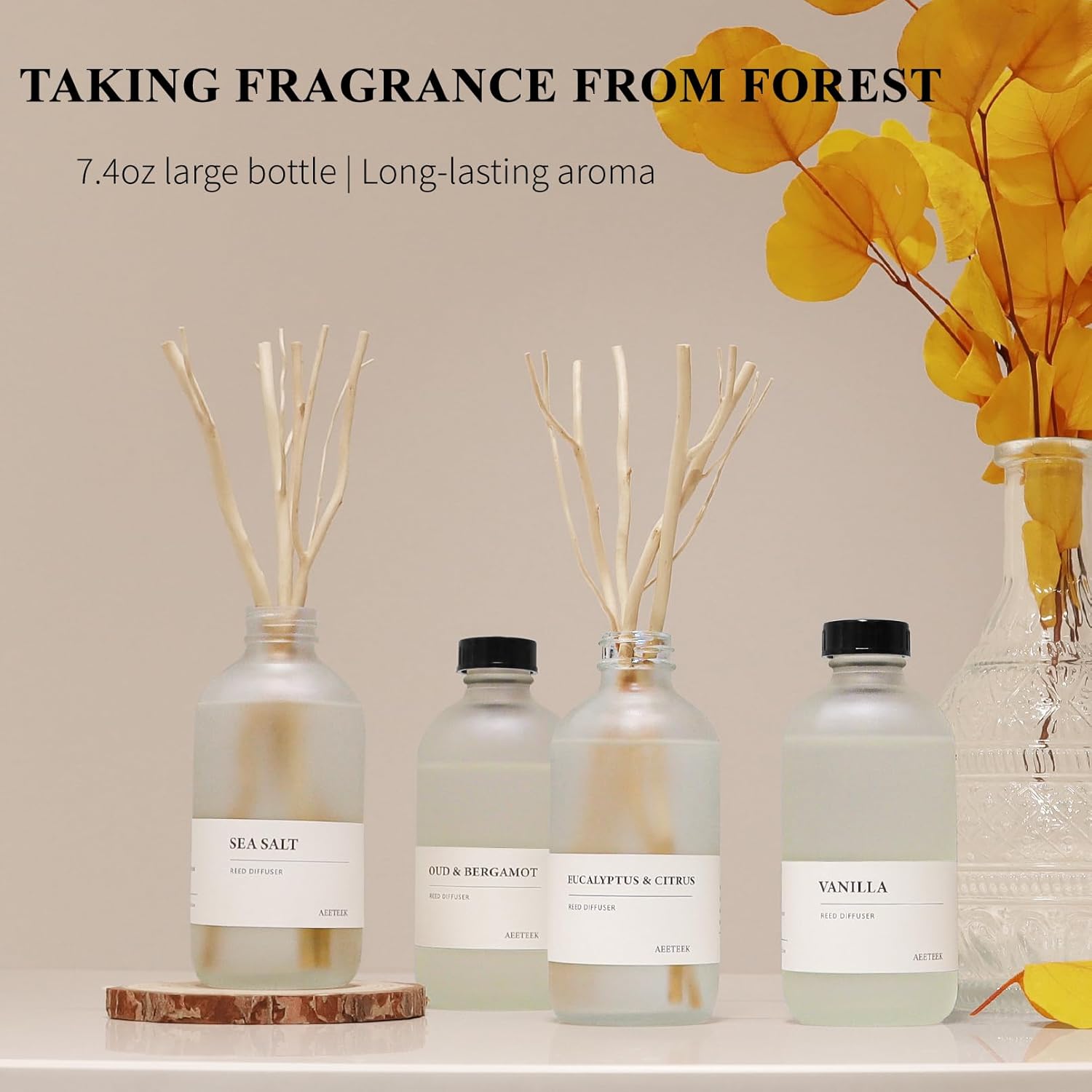 Vanilla Reed Diffuser Set with Willow Branches