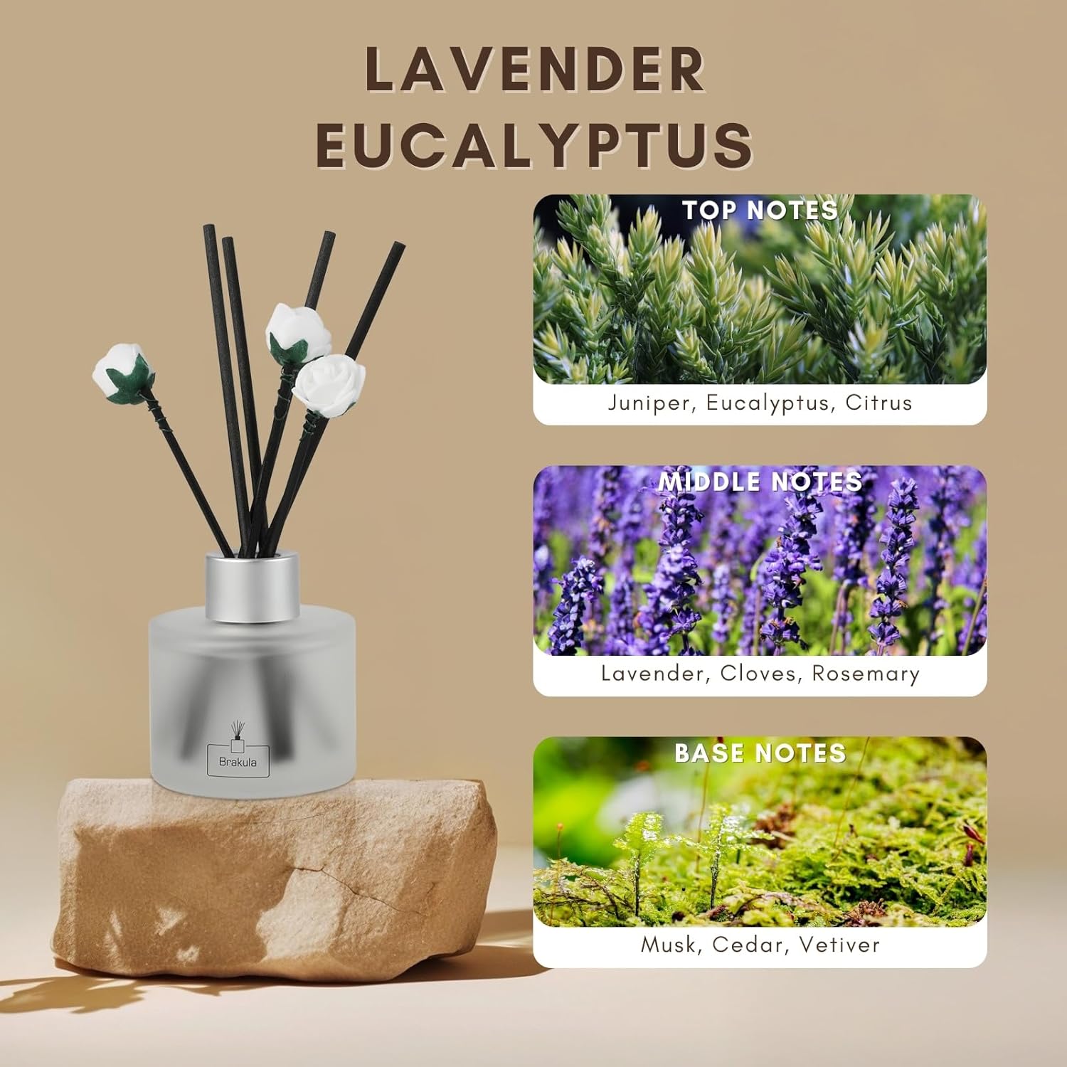 Brakula Reed Diffuser Set - Lavender Eucalyptus