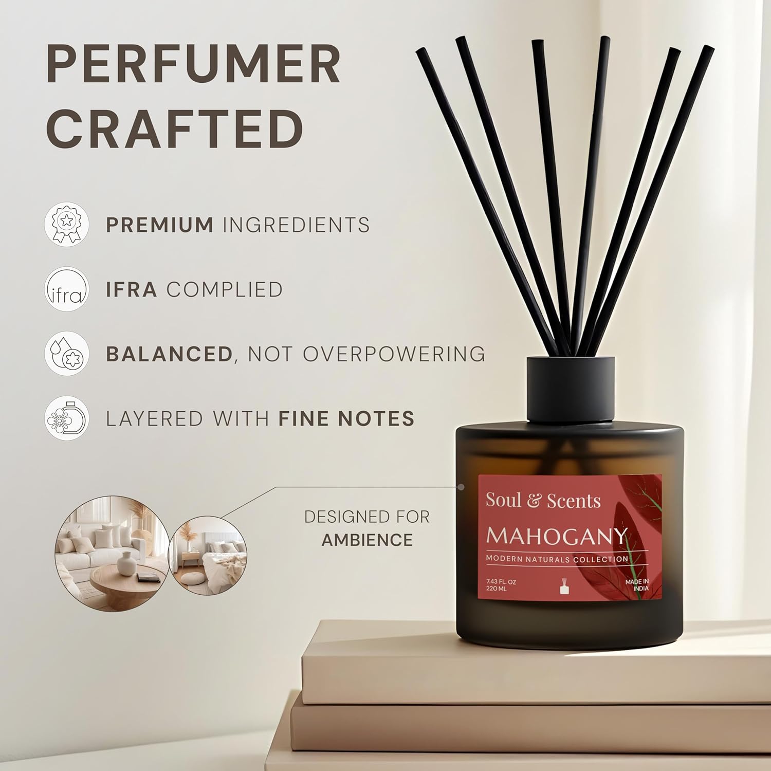 Soul Scents Reed Diffuser Set Mahogany