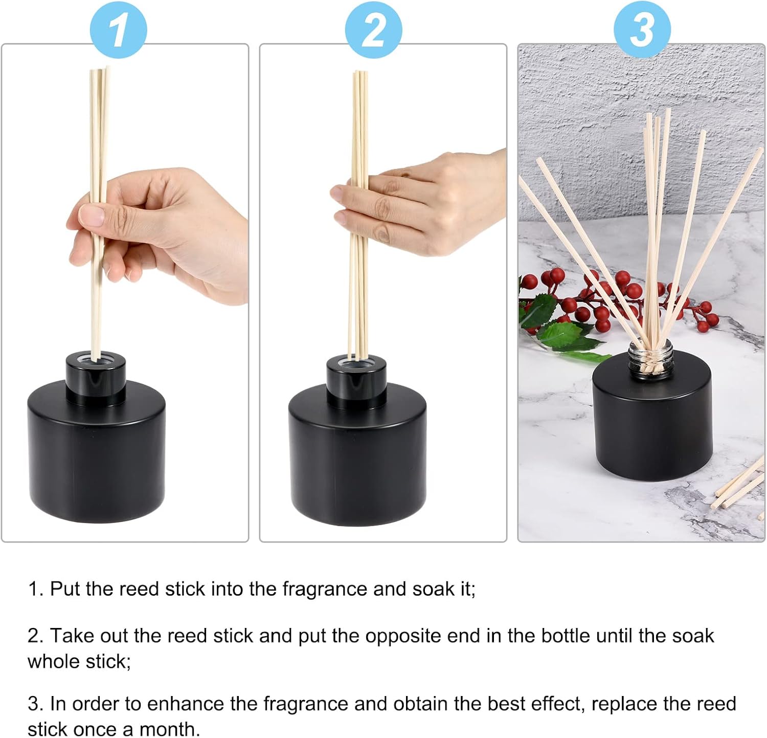 MECCANIXITY Fiber Reed Diffuser Sticks Pack of 50 1