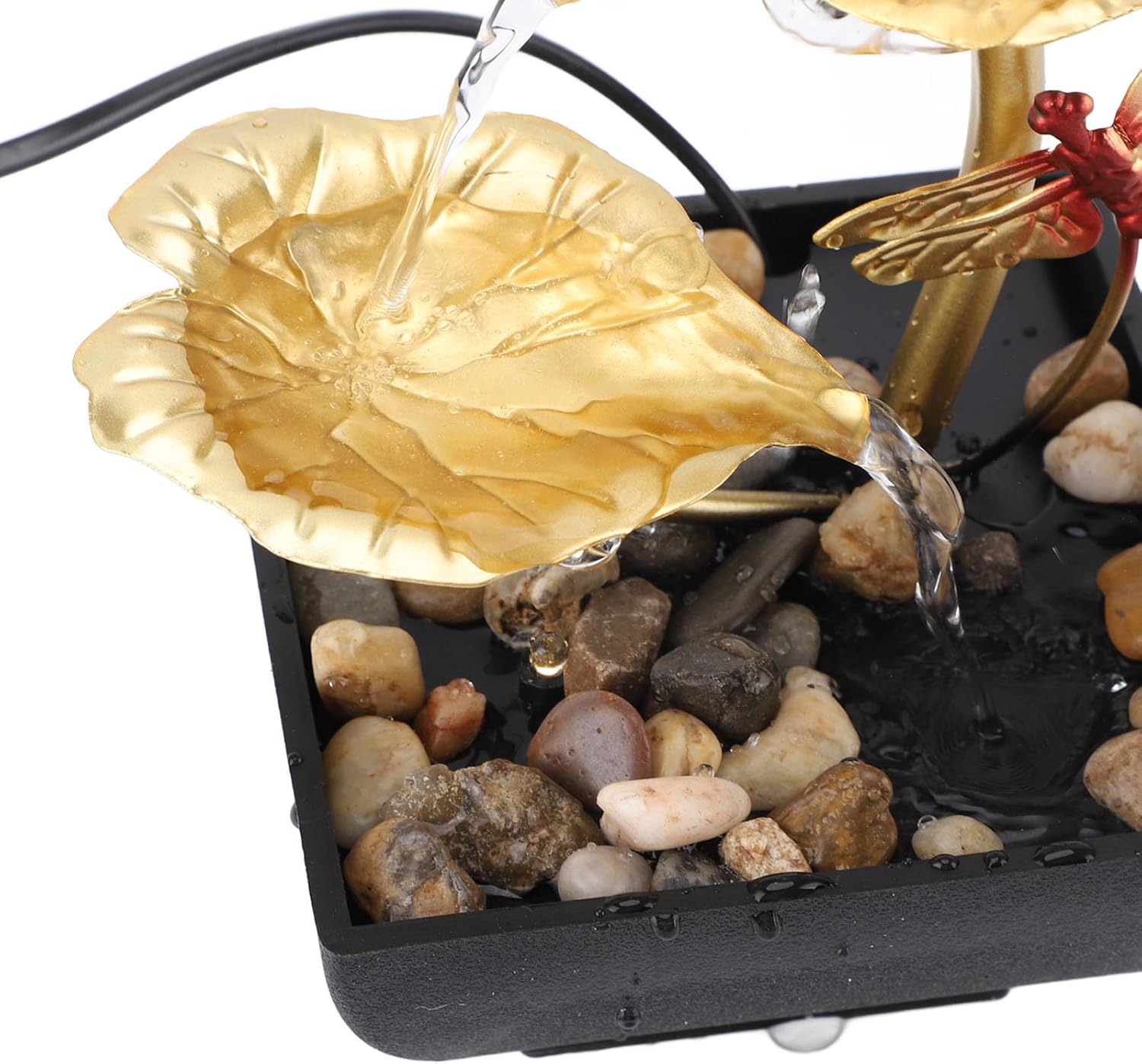 Leaf Dragonfly USB Tabletop Fountain with LED Light
