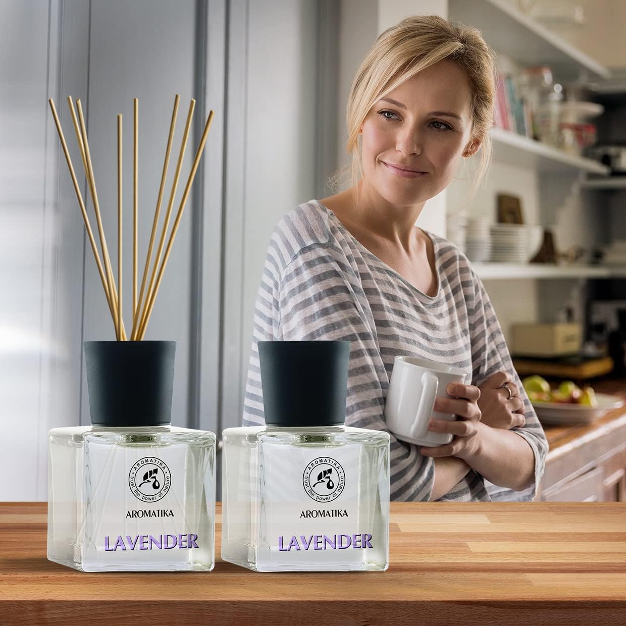 Lavender Reed Diffuser Set 34 Fl Oz 100ml - 2 x 50ml