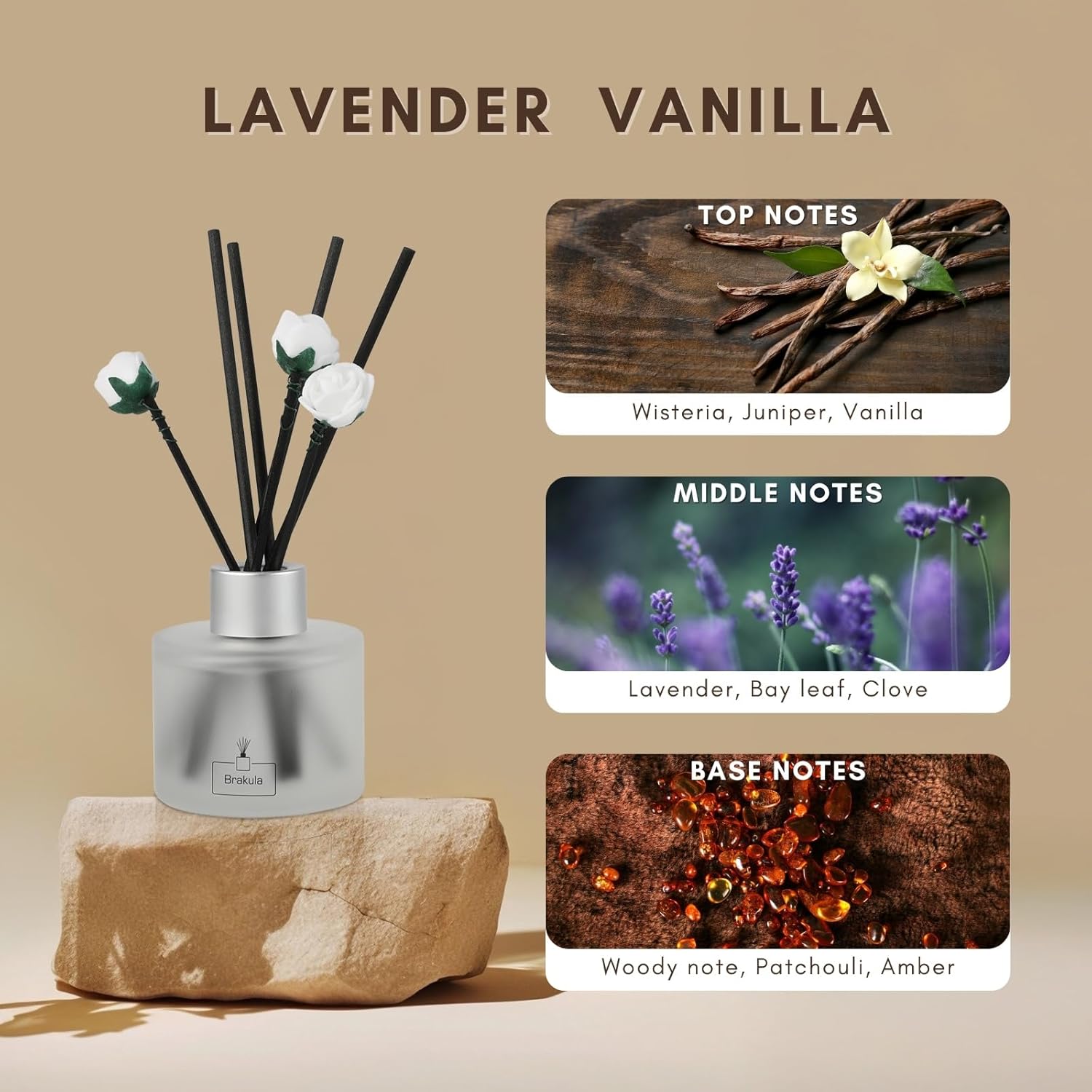 Brakula Reed Diffuser Set - Lavender Vanilla