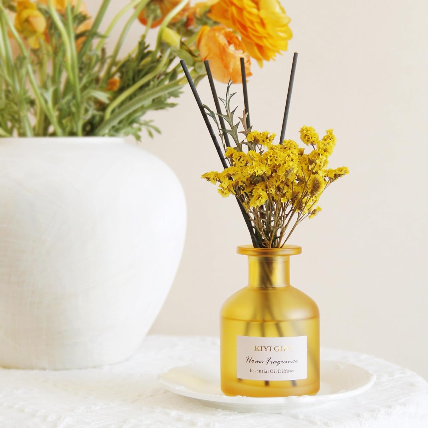 Frosted Glass Reed Diffuser Set - Pear Freesia 406oz