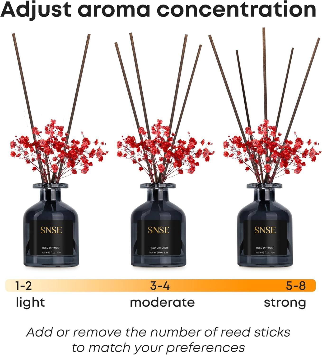 SNSE Tobacco Vanilla with Flowers Reed Diffuser Set