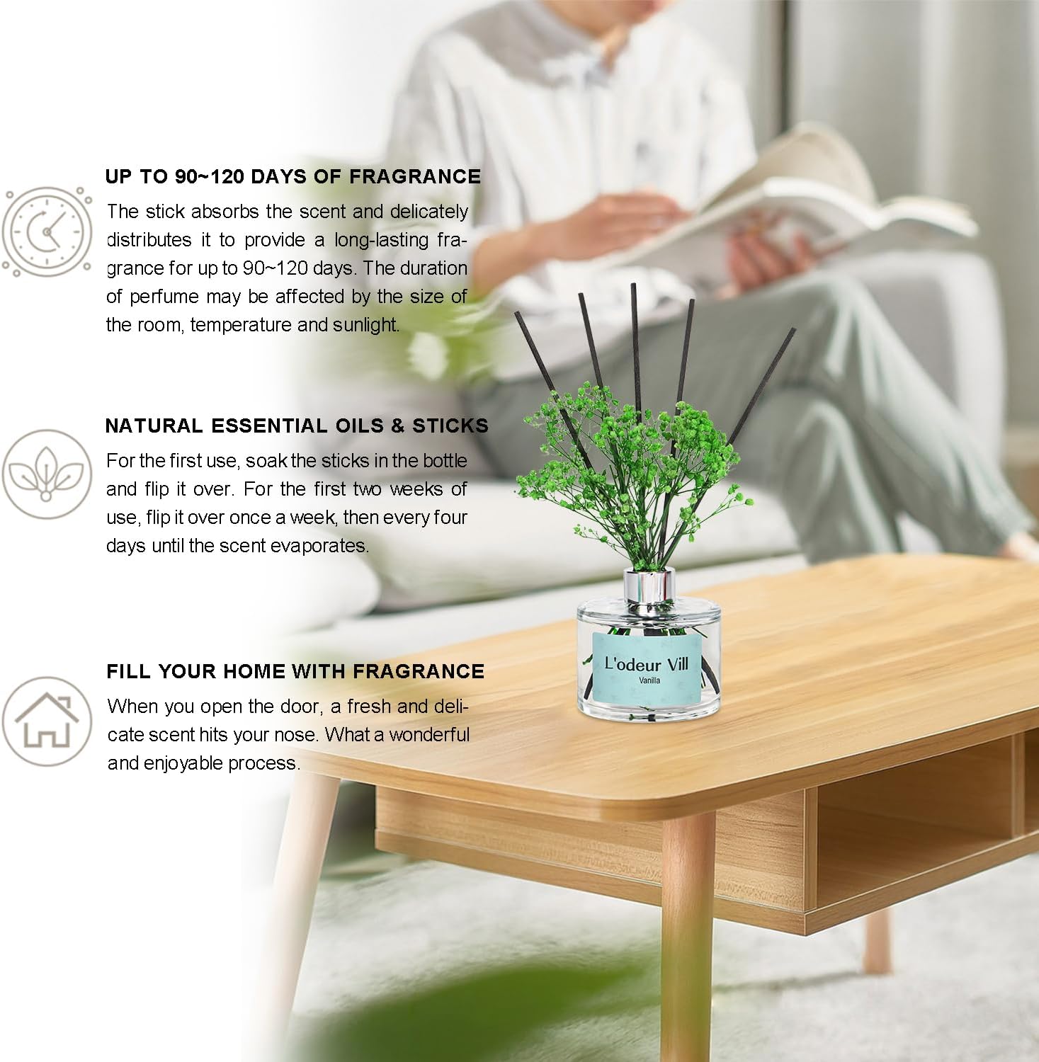 Lodeur Vill Reed Diffuser Set Vanilla