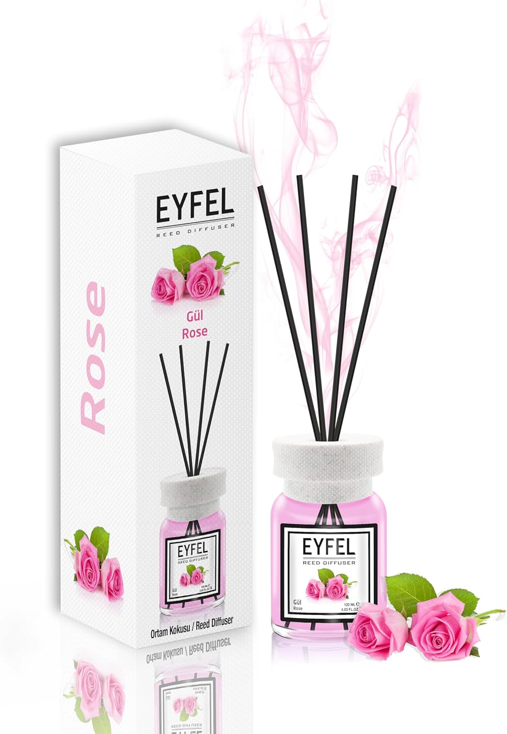 EYFEL Rose Reed Diffuser Set 405 Fl Oz