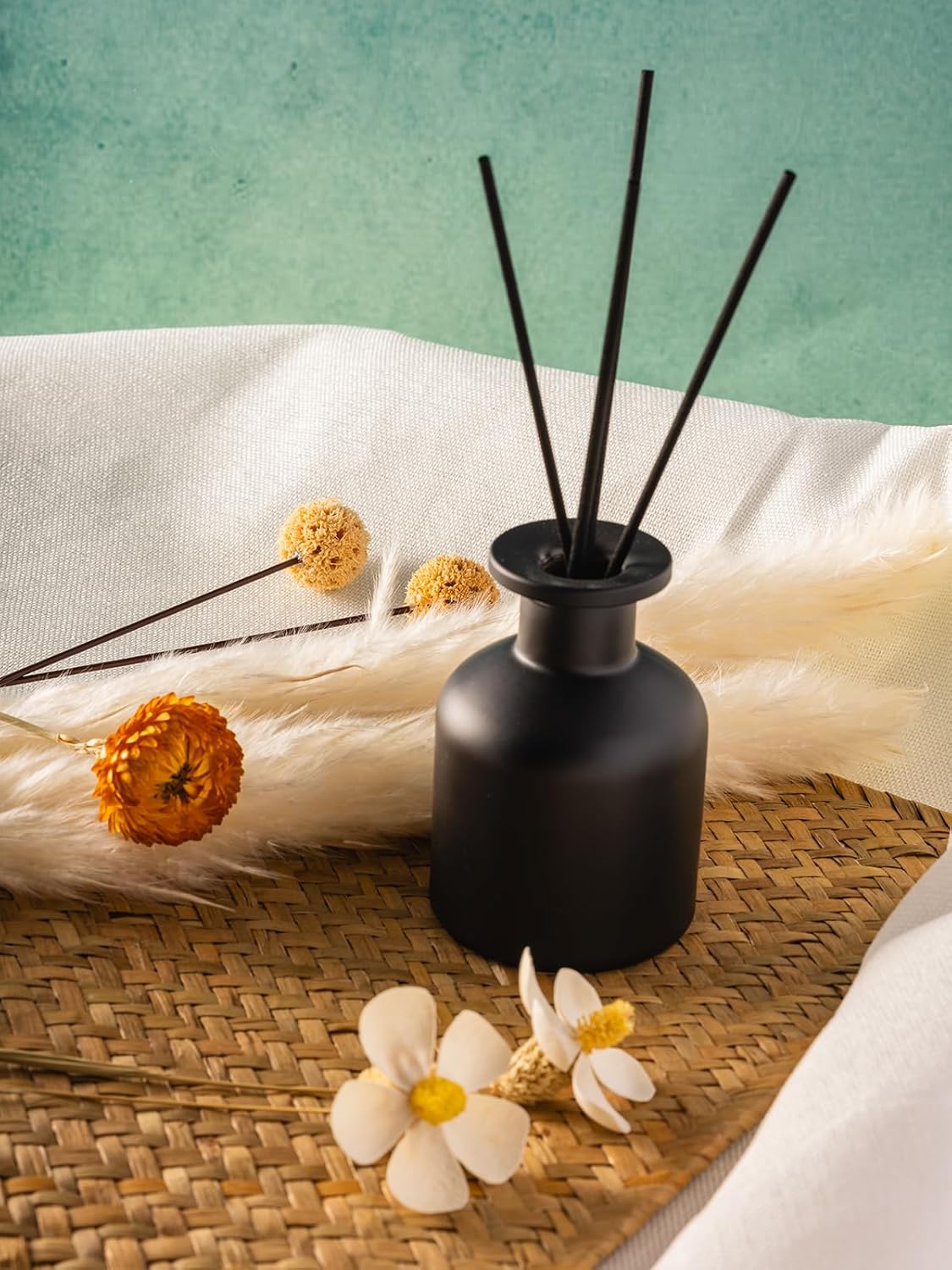 Mo0yuulife LeDeGine 9Pcs Matte Black Diffuser Bottles 150ml