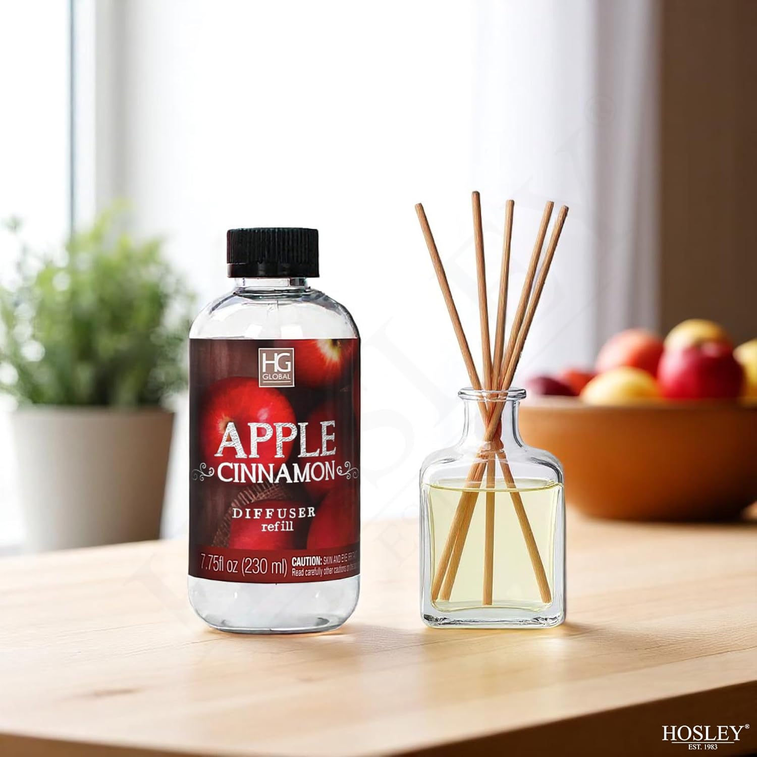 Hosley Premium Apple Cinnamon Reed Diffuser Refills Set of 2