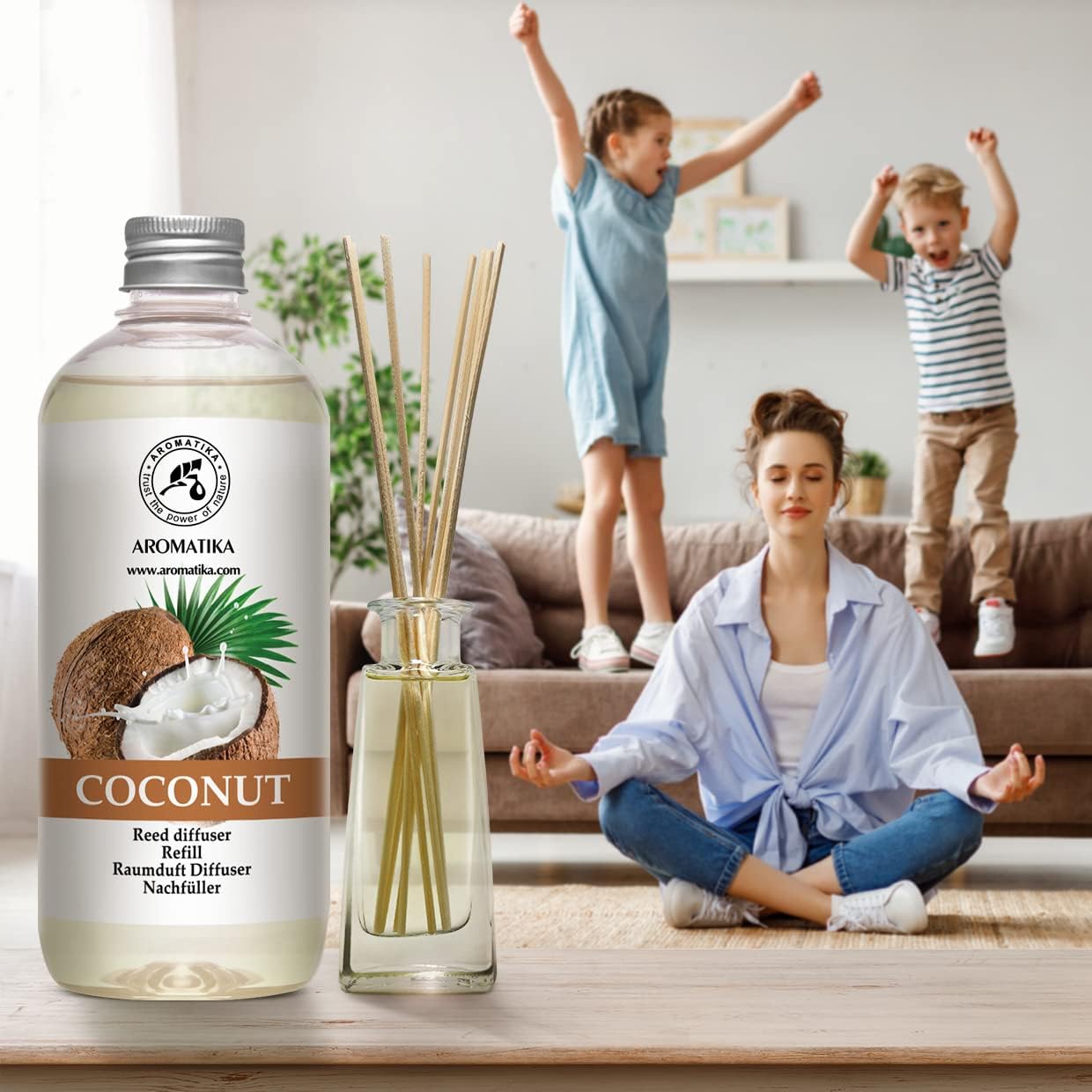 Coconut Reed Diffuser Refill 17 Fl Oz - Natural Home Fragrance