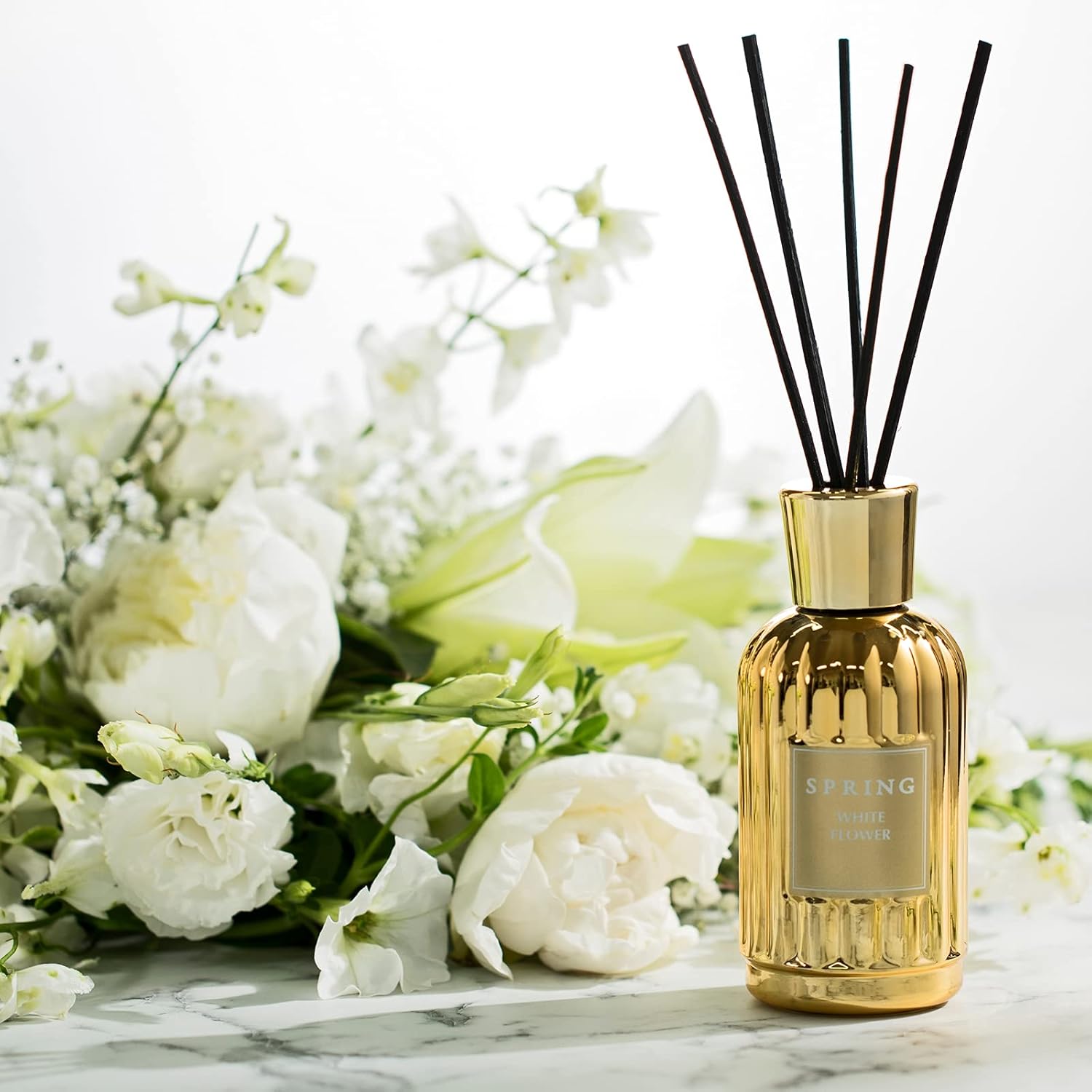 Spring Fragrance Reed Diffuser Set 61 Oz White Flower Aromatics