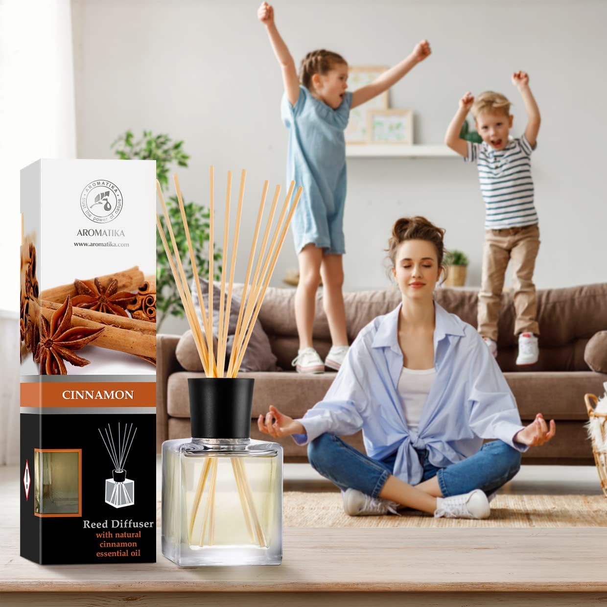 Cinnamon Reed Diffuser 68 Fl Oz - Natural Room Fragrance