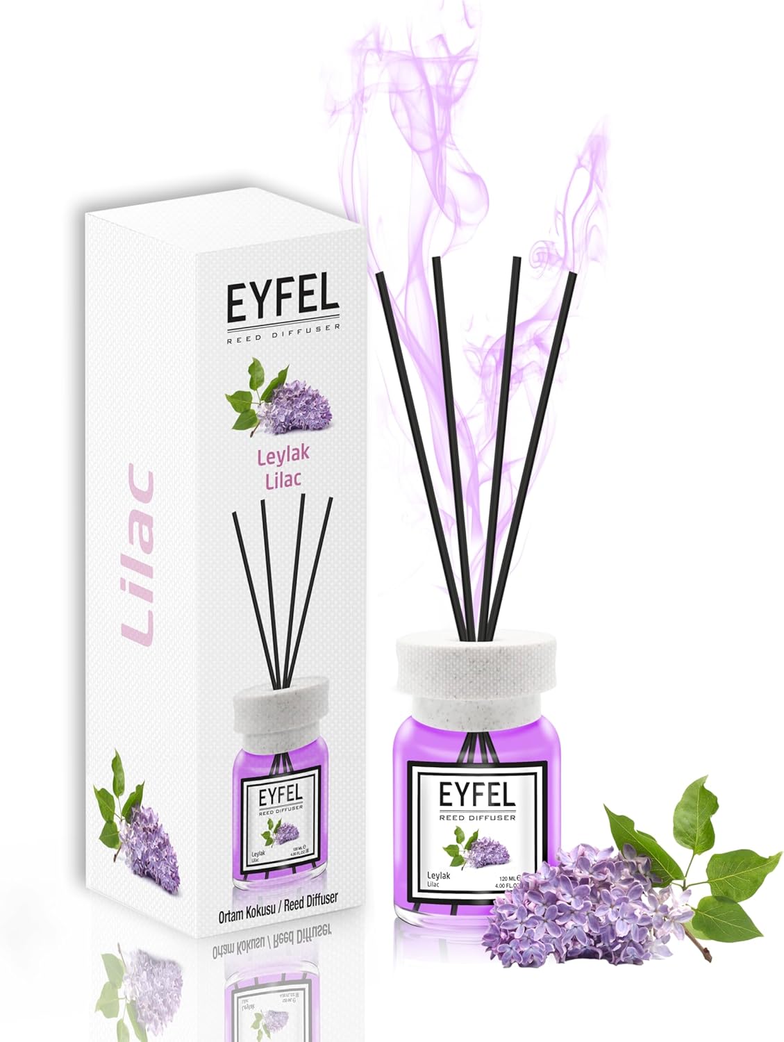 EYFEL Lilac Reed Diffuser Set 405 Fl Oz