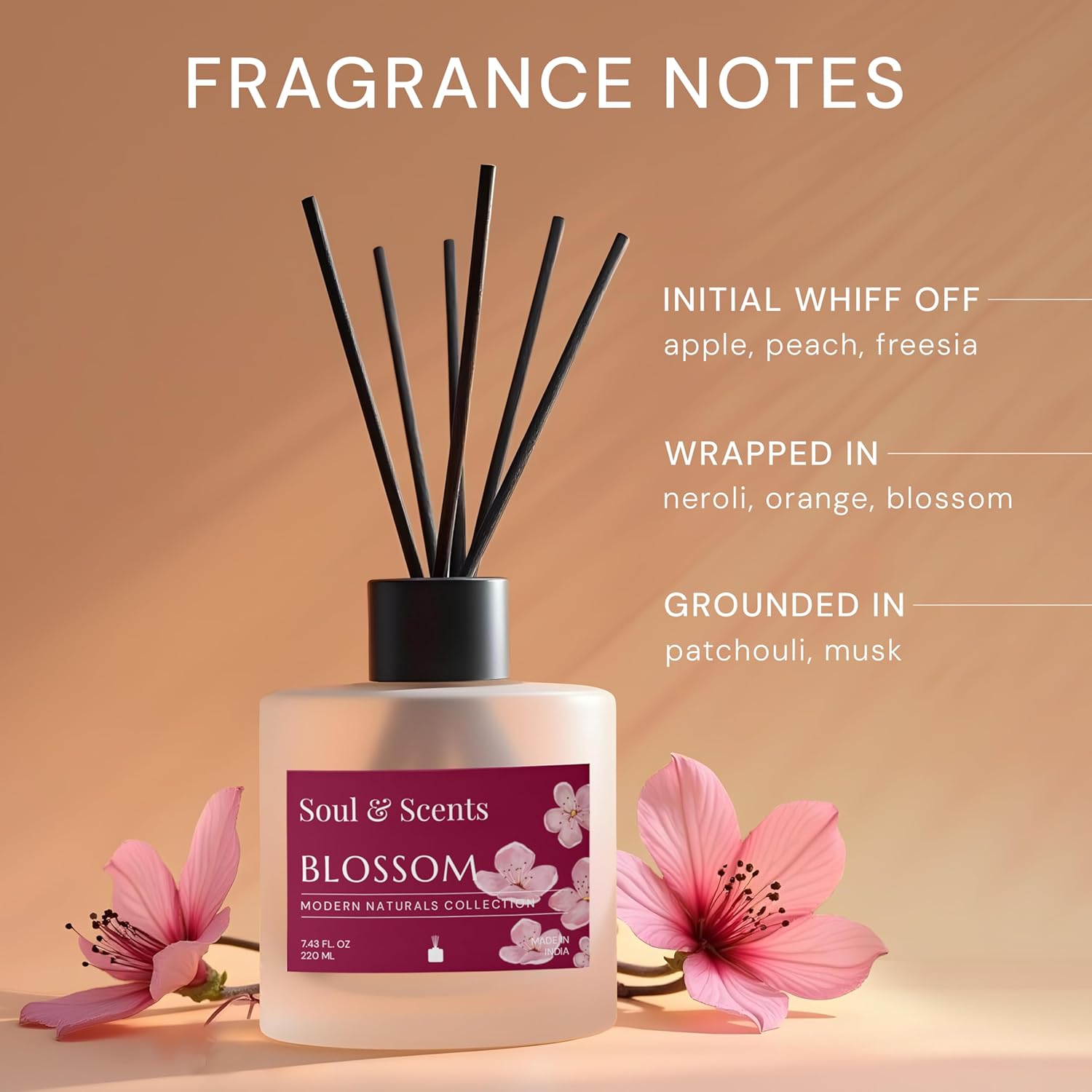 Soul Scents Blossom Reed Diffuser Set