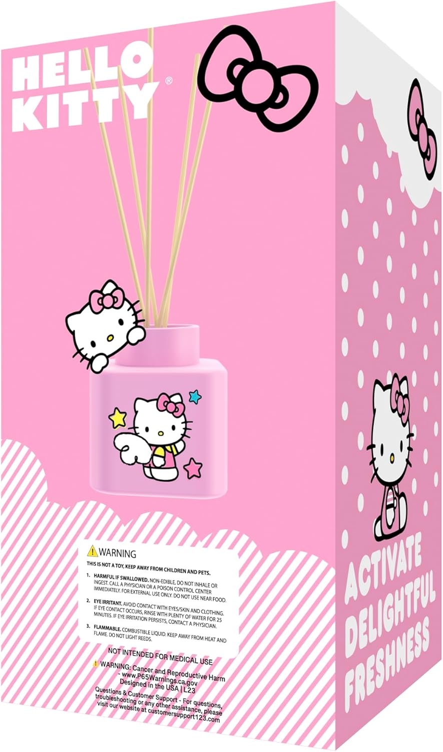 Hello Kitty Ceramic Reed Diffuser Set - Lavender Scent