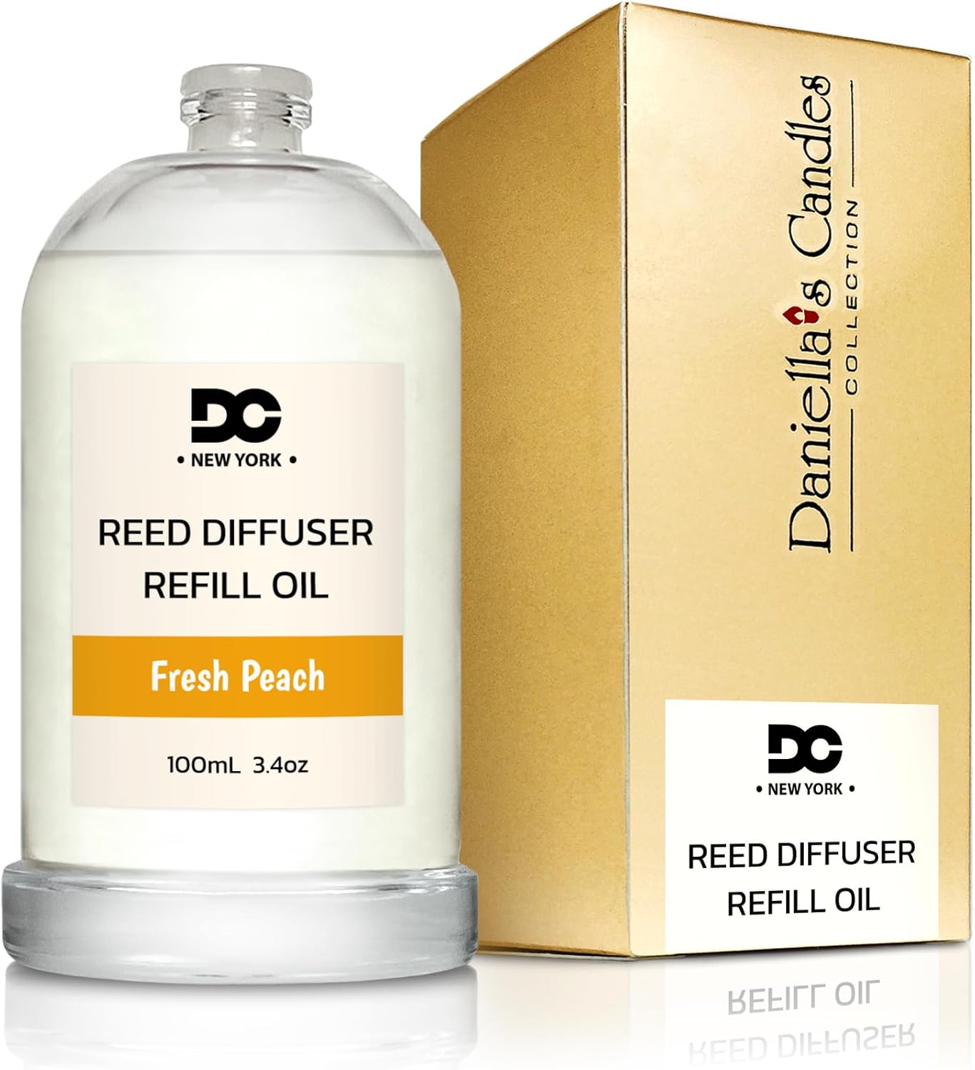 Daniellas Candles Fresh Peach Reed Diffuser Refill Oil