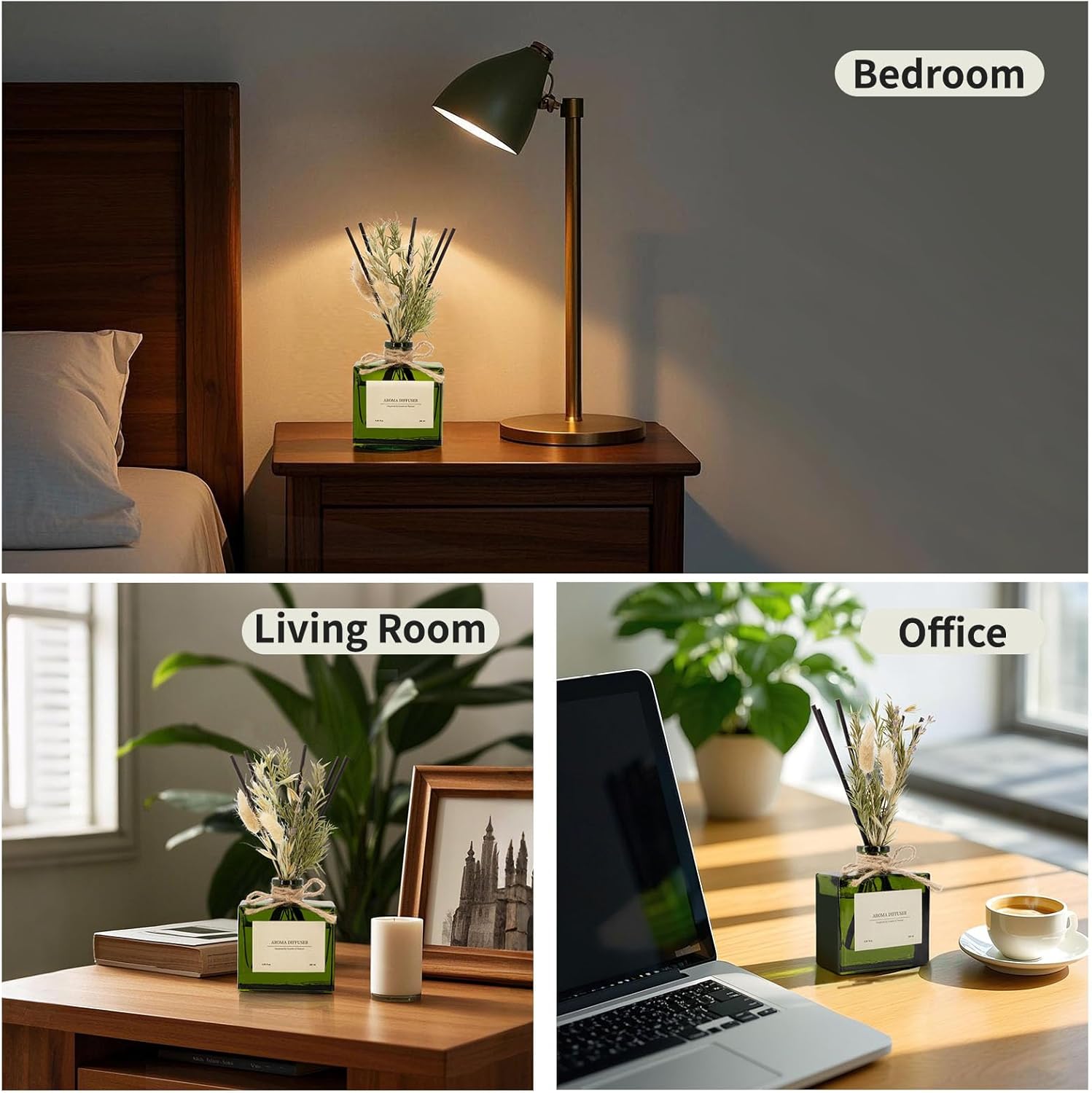 Ebony Rose Reed Diffuser Set 609 oz