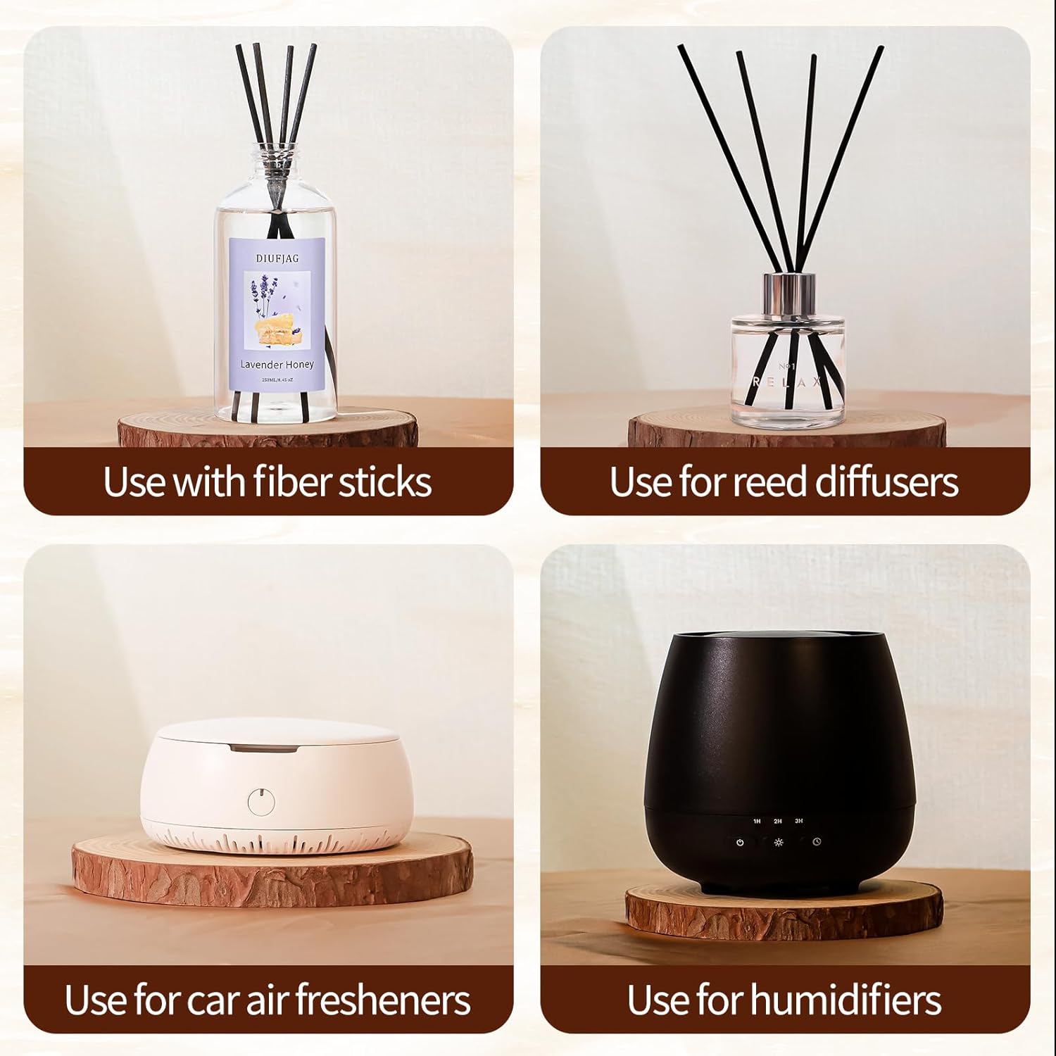 DIUFJAG Lavender Honey Reed Diffuser Set