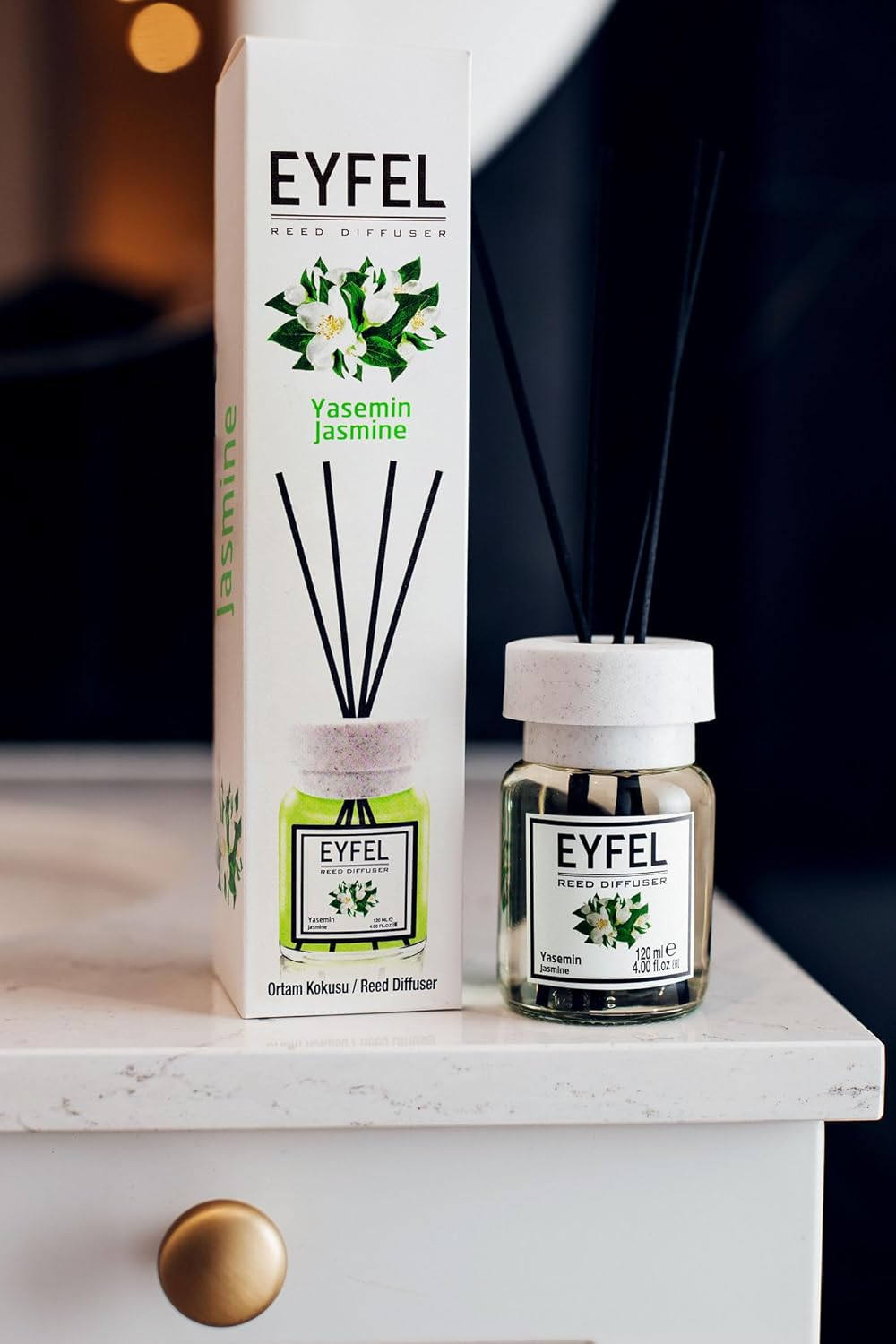 EYFEL Jasmine Reed Diffuser Set 405 Fl Oz