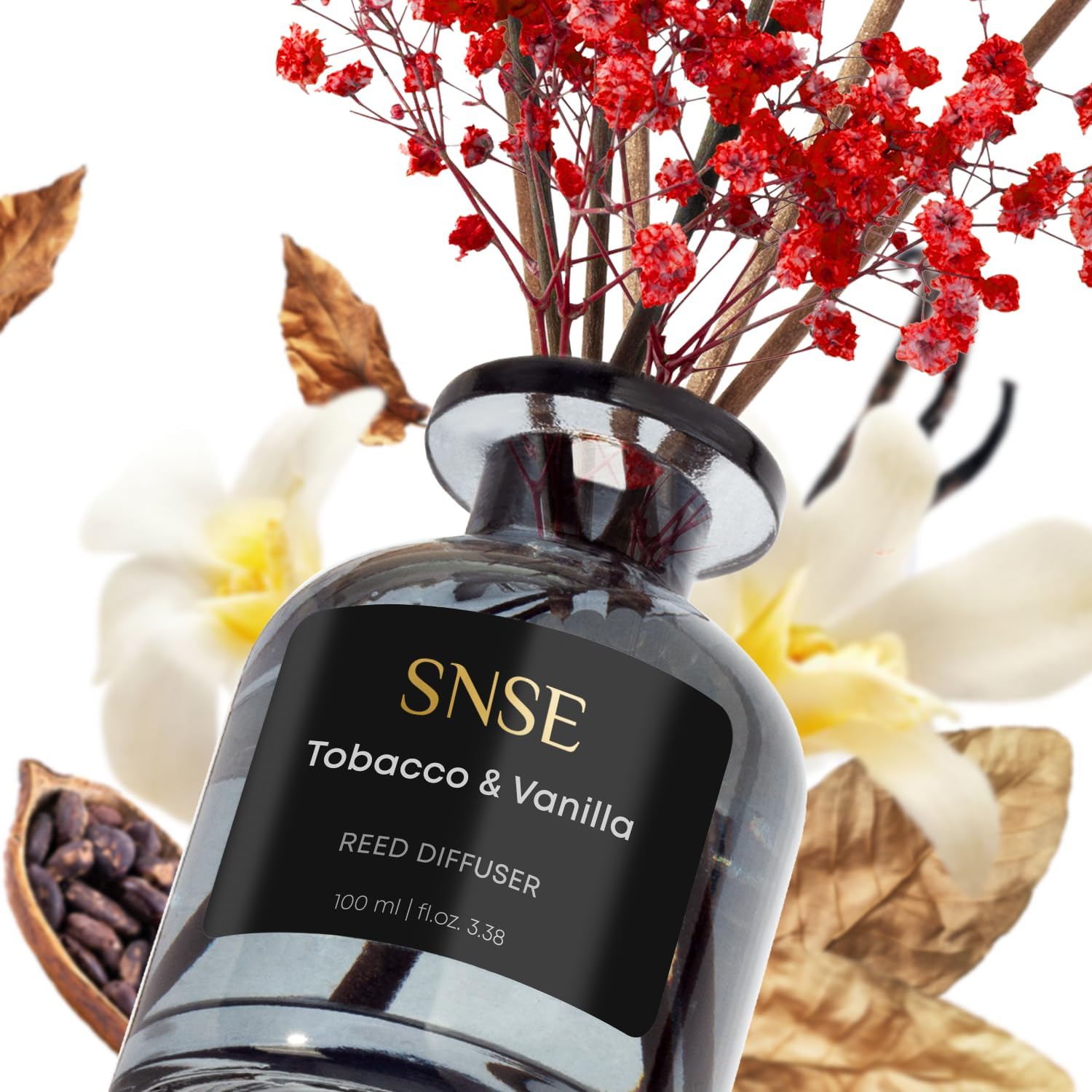 SNSE Tobacco Vanilla with Flowers Reed Diffuser Set