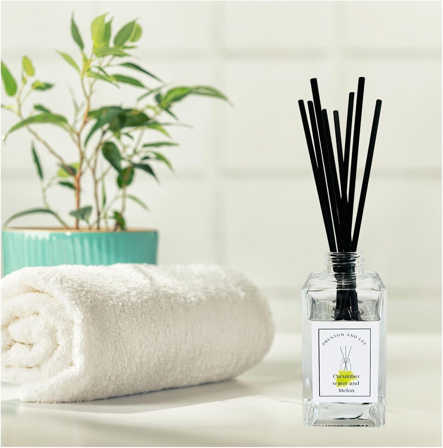 Preston and Lee Cucumber Melon Reed Diffuser Set