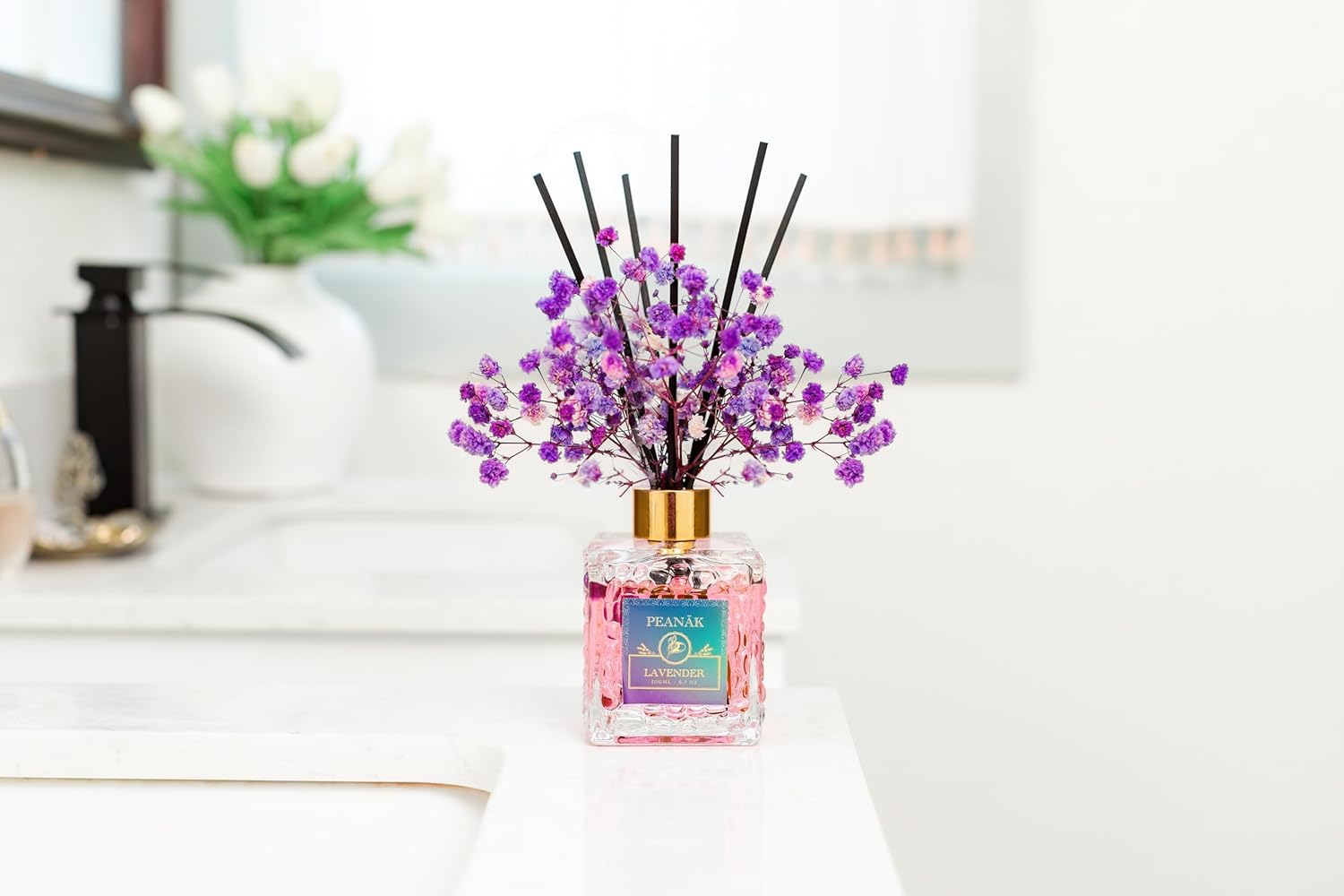 PEANAK Reed Diffuser Set - French Lavender 67oz 2 Pack