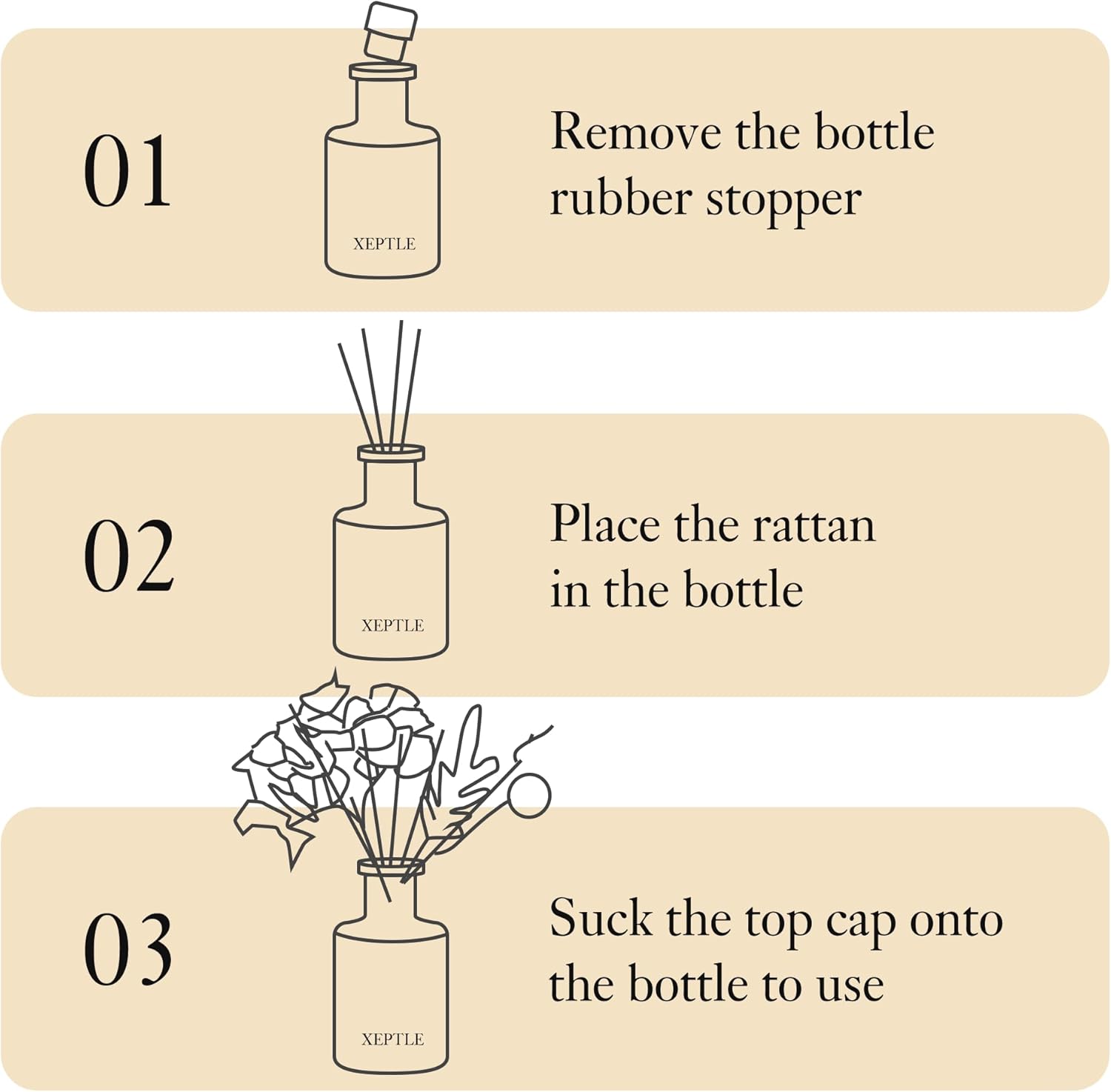 XEPTLE Room Freshener Summer Blossom Reed Diffuser Set