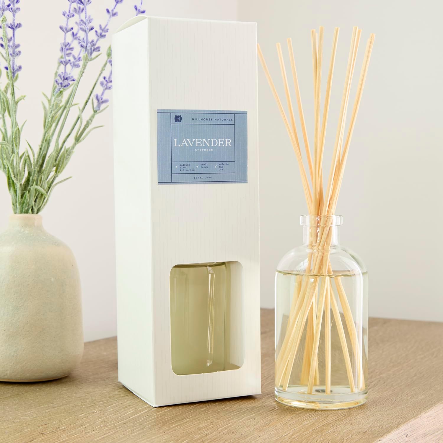 Hillhouse Naturals Lavender Reed Diffuser Set