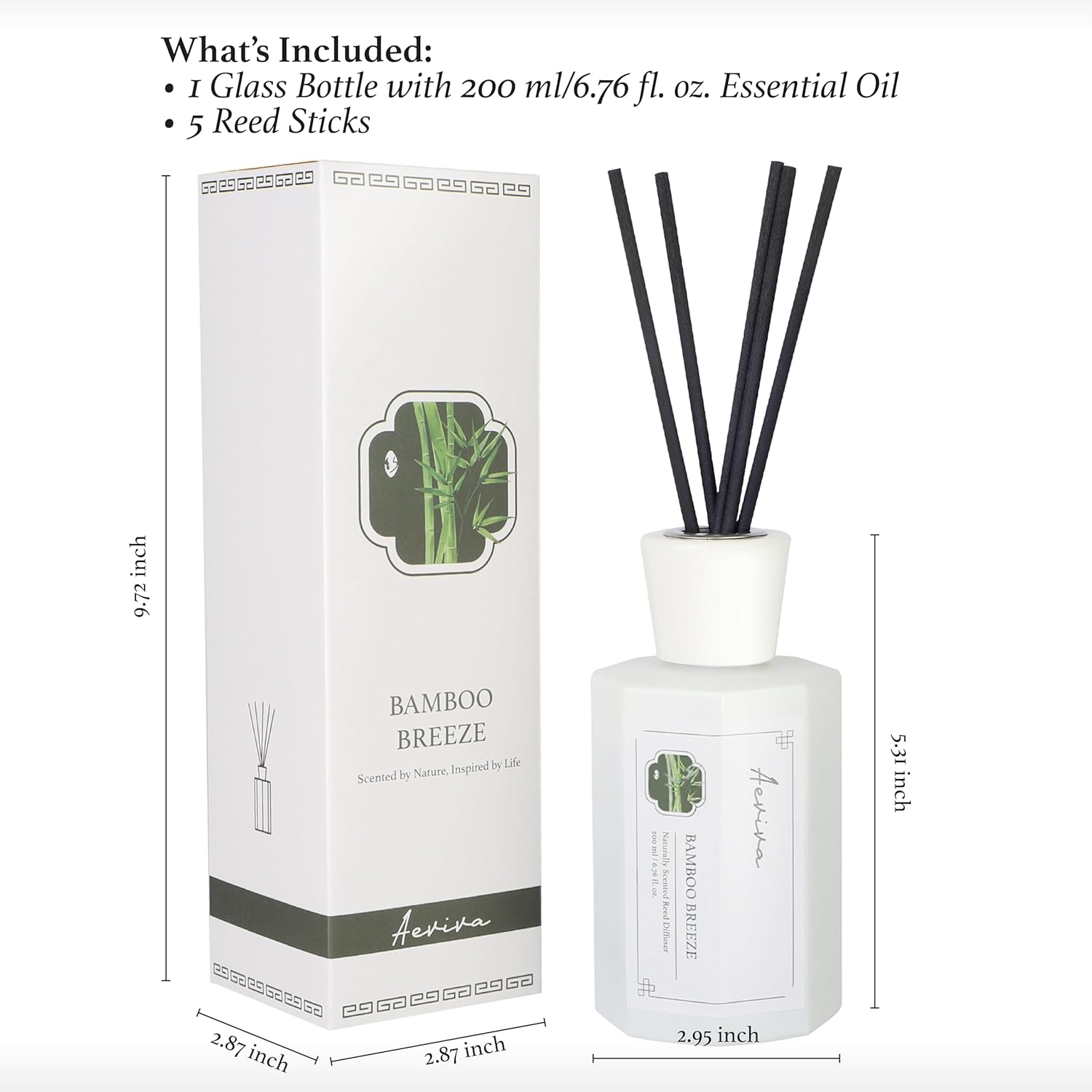 Aeviva Reed Diffuser Set 676 Fl Oz Bamboo Breeze