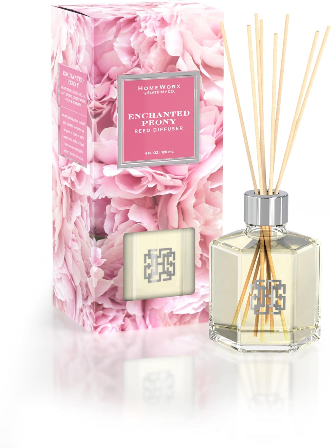 HomeWorx by SLATKIN CO Enchanted Peony Reed Diffuser