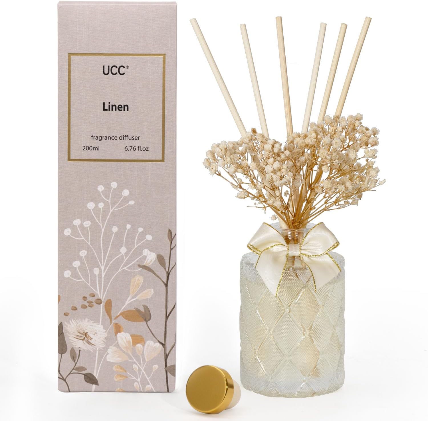 UCC Premium Reed Diffuser Set with Preserved Flower Sticks