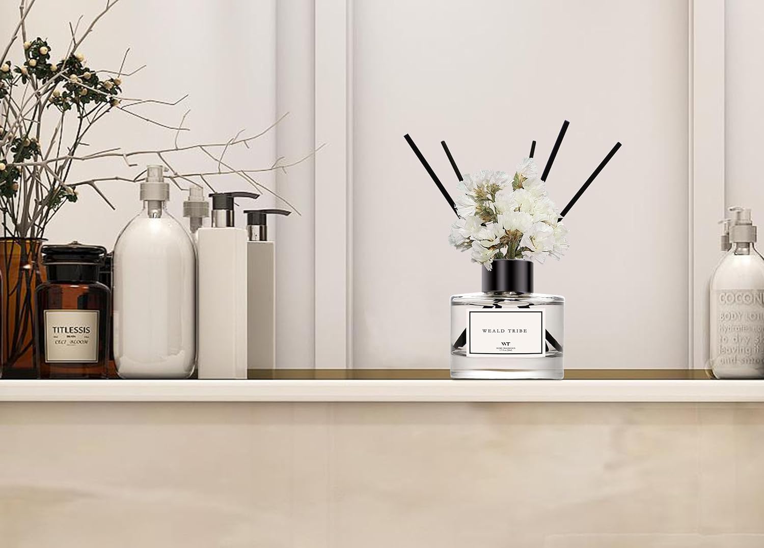 WEALD TRIBE Real Flower Reed Diffuser Set of 3