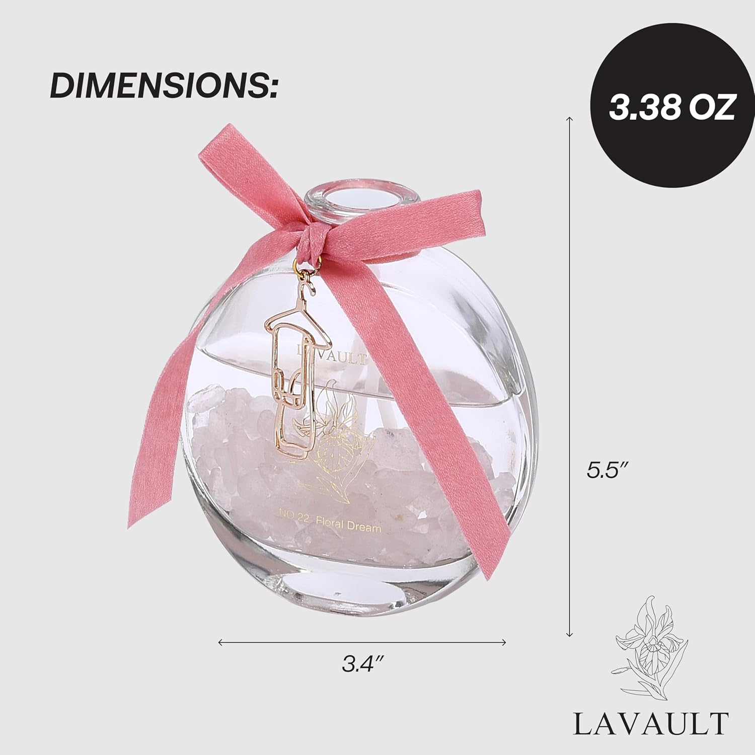 Lavault Reed Diffuser - Floral Aroma with Real Stones