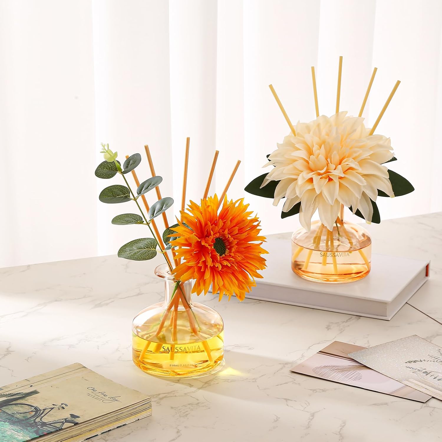 Saussavita Reed Diffuser Set Tangerine Scent 71 fl oz