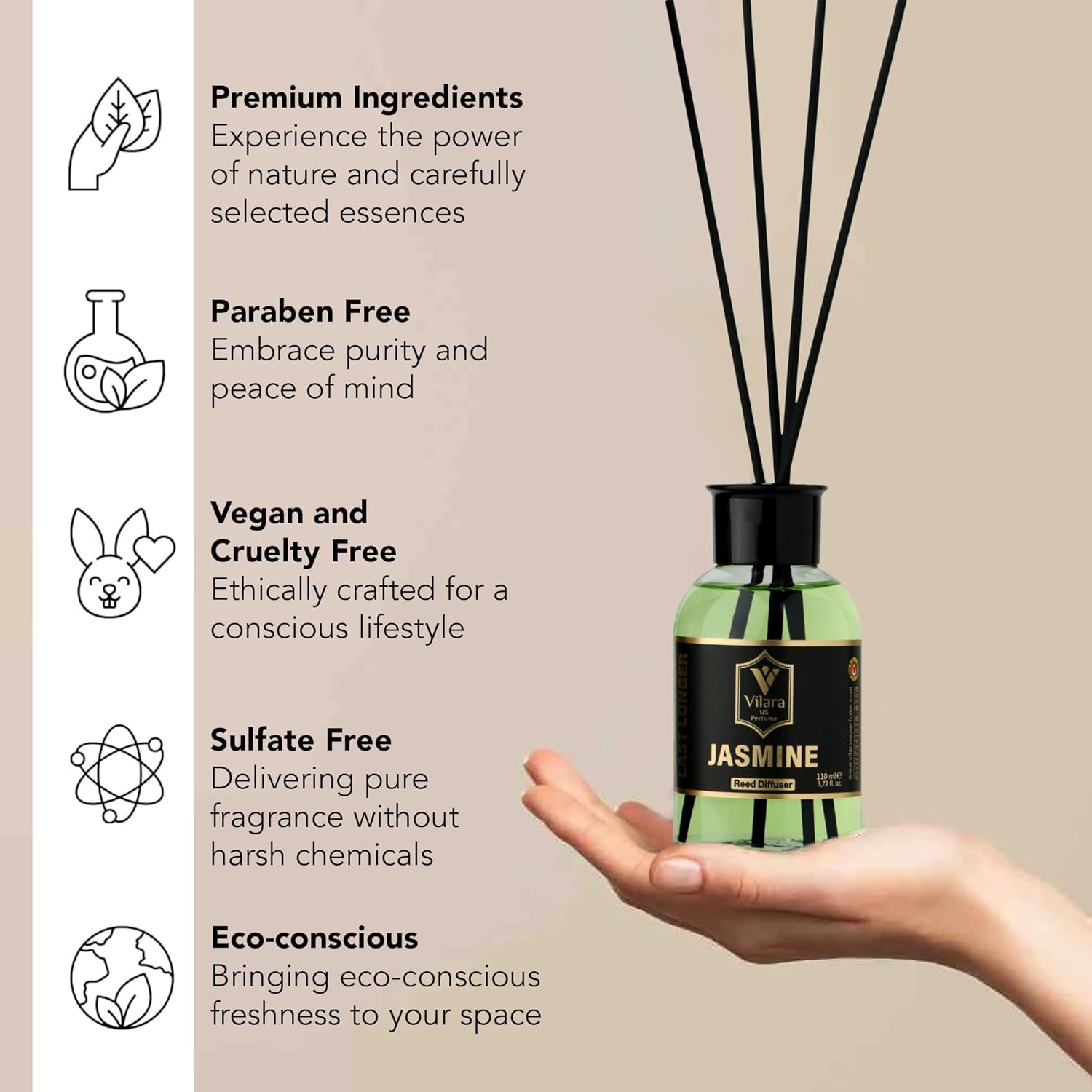 Jasmine Reed Diffuser Set - Luxury Home Fragrance