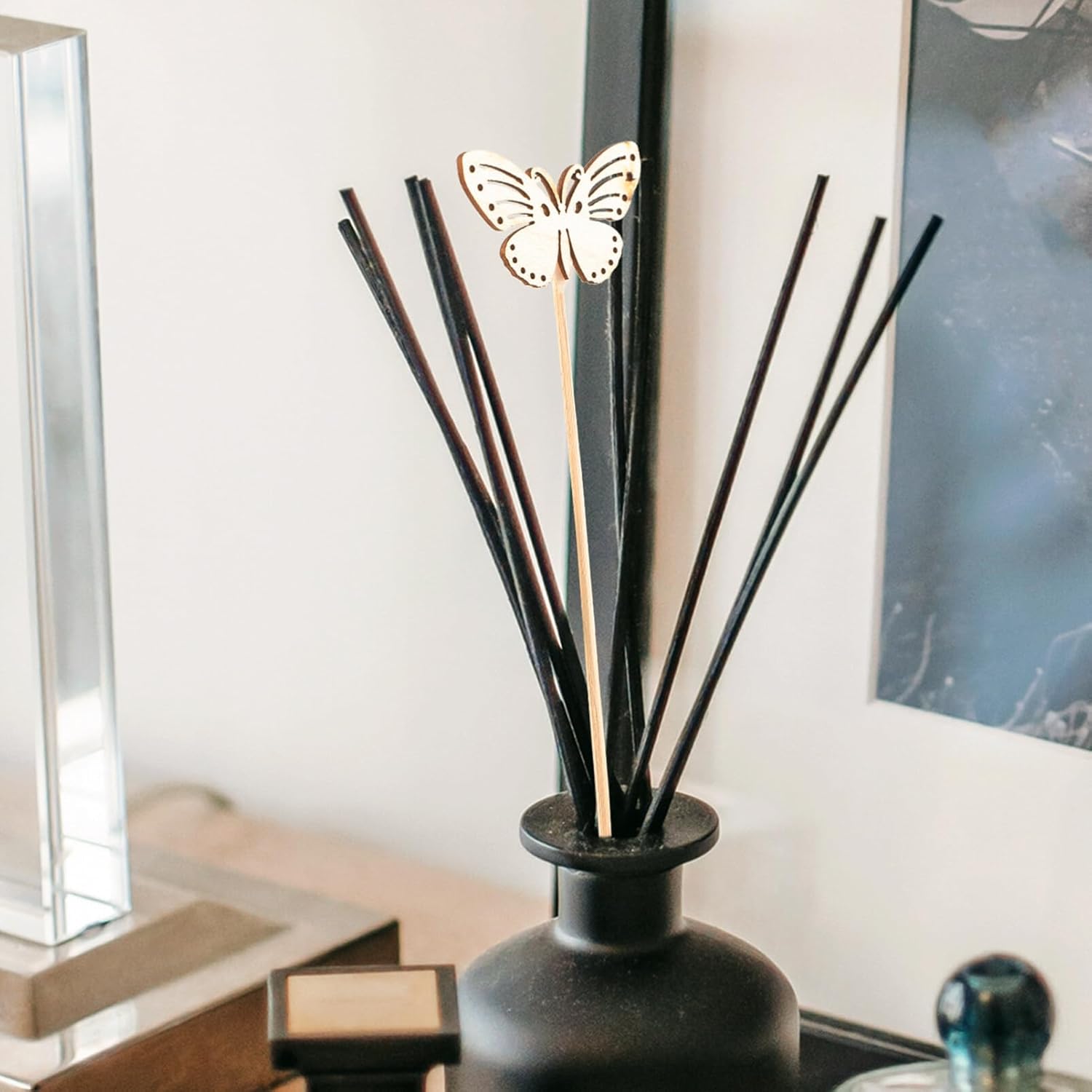 Uonlytech 10pcs Butterfly Reed Diffuser Sticks