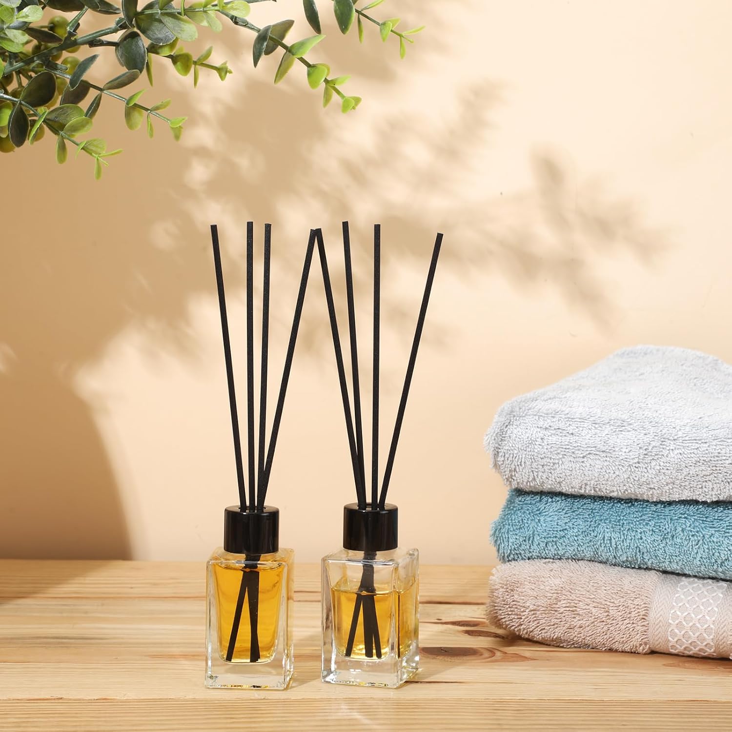 Umigy 50 Piece Glass Diffuser Set with Black Caps