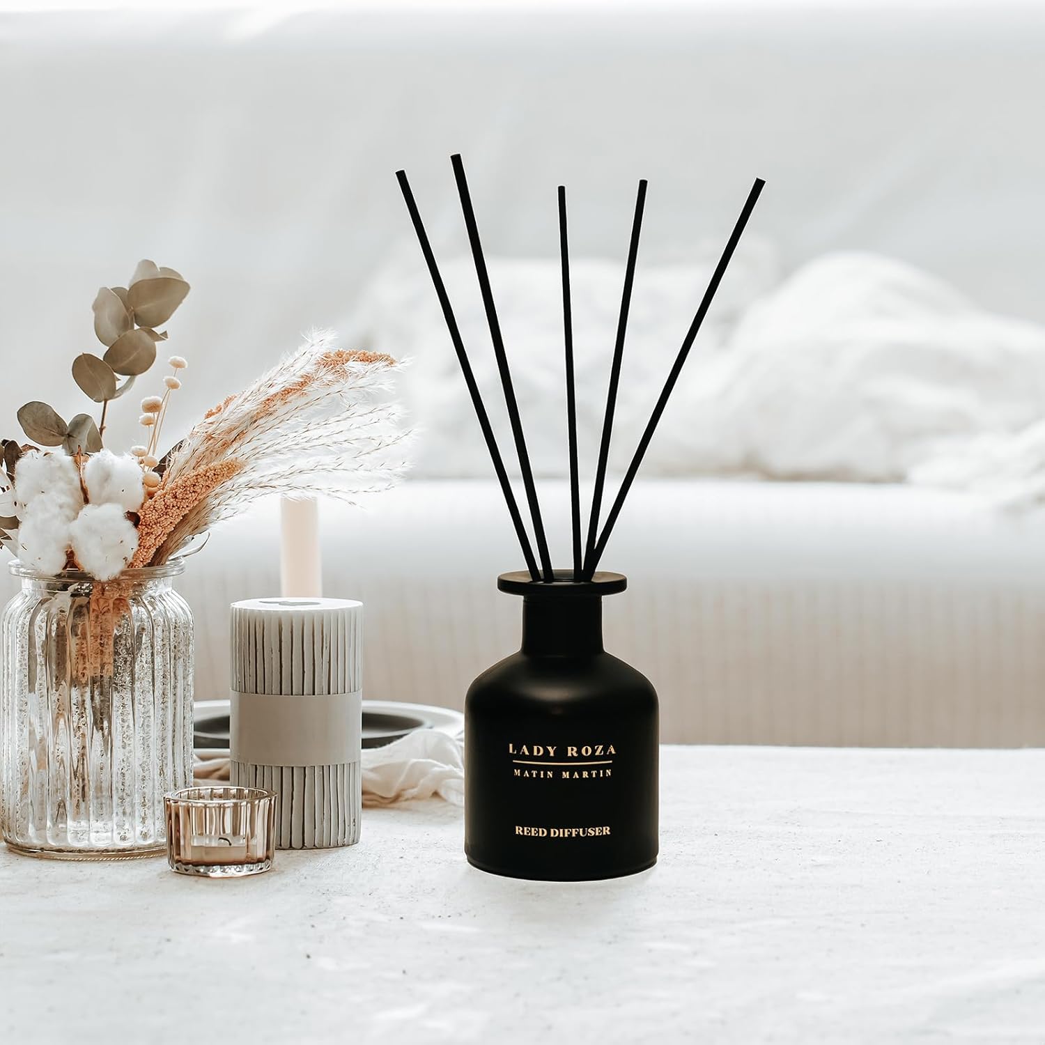 Lady Roza Reed Diffuser 5 oz - Rose Red Fruits Aromatherapy