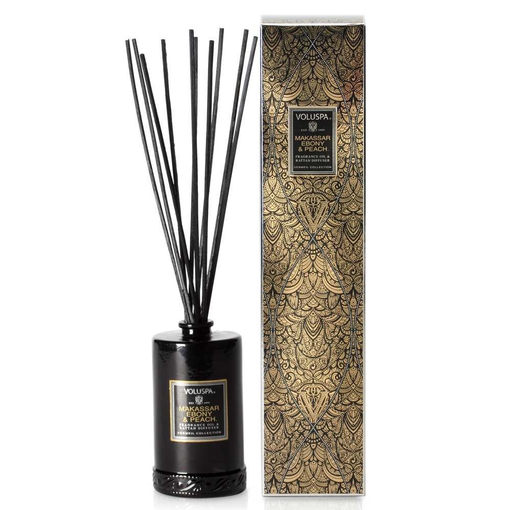 Voluspa Makassar Ebony Peach Reed Diffuser 65 oz